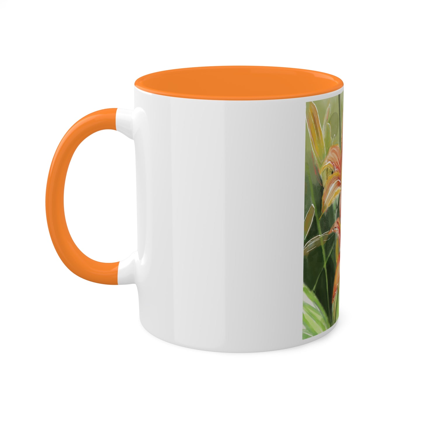 Orange Wild flowers Mugs, 11oz