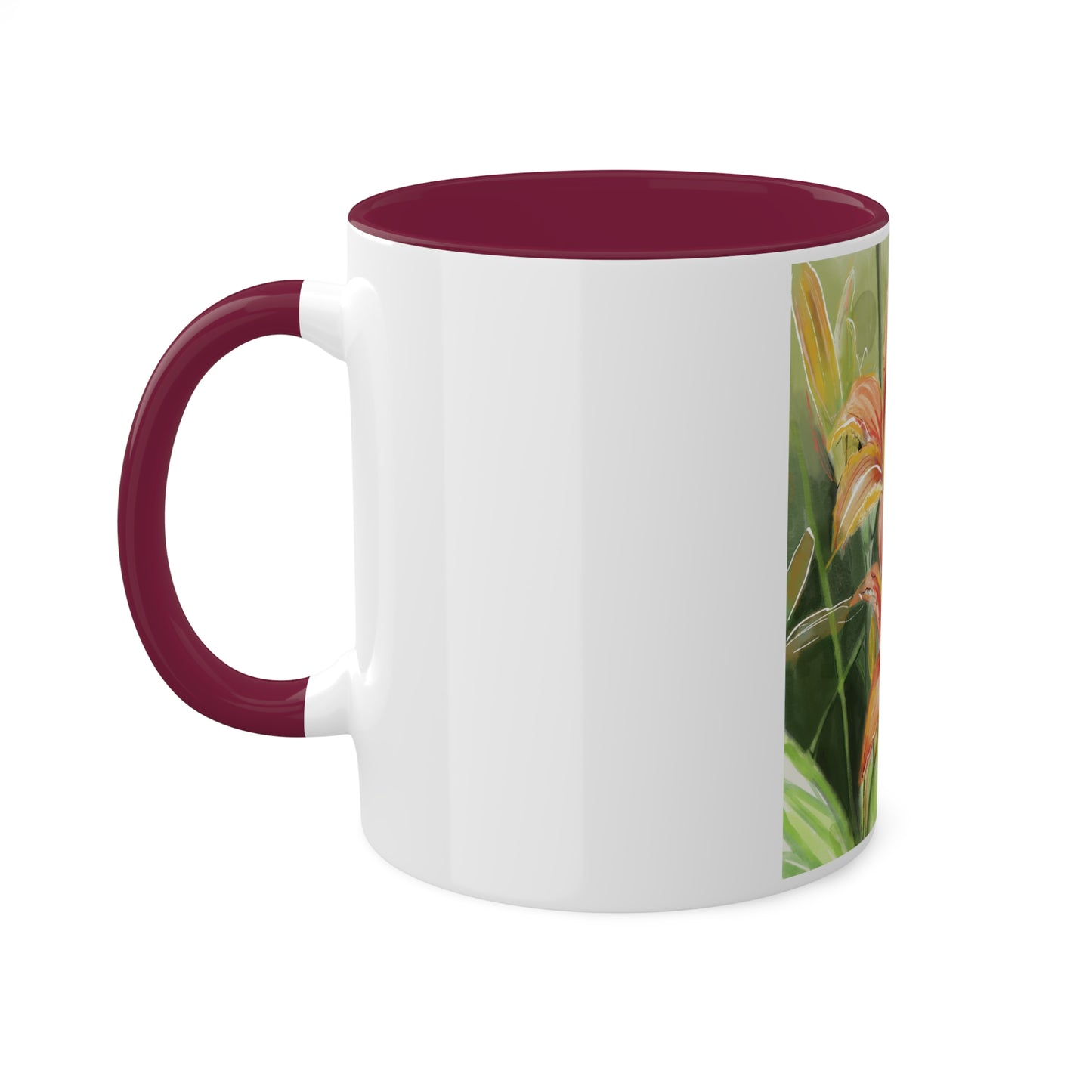 Orange Wild flowers Mugs, 11oz