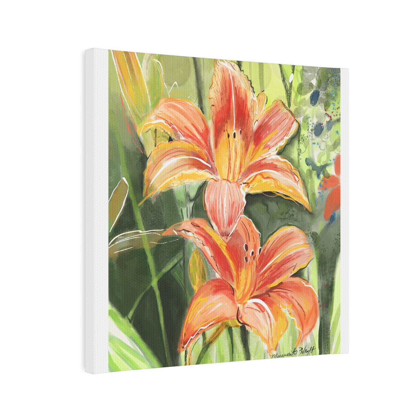 Orange Flowers - Canvas Art