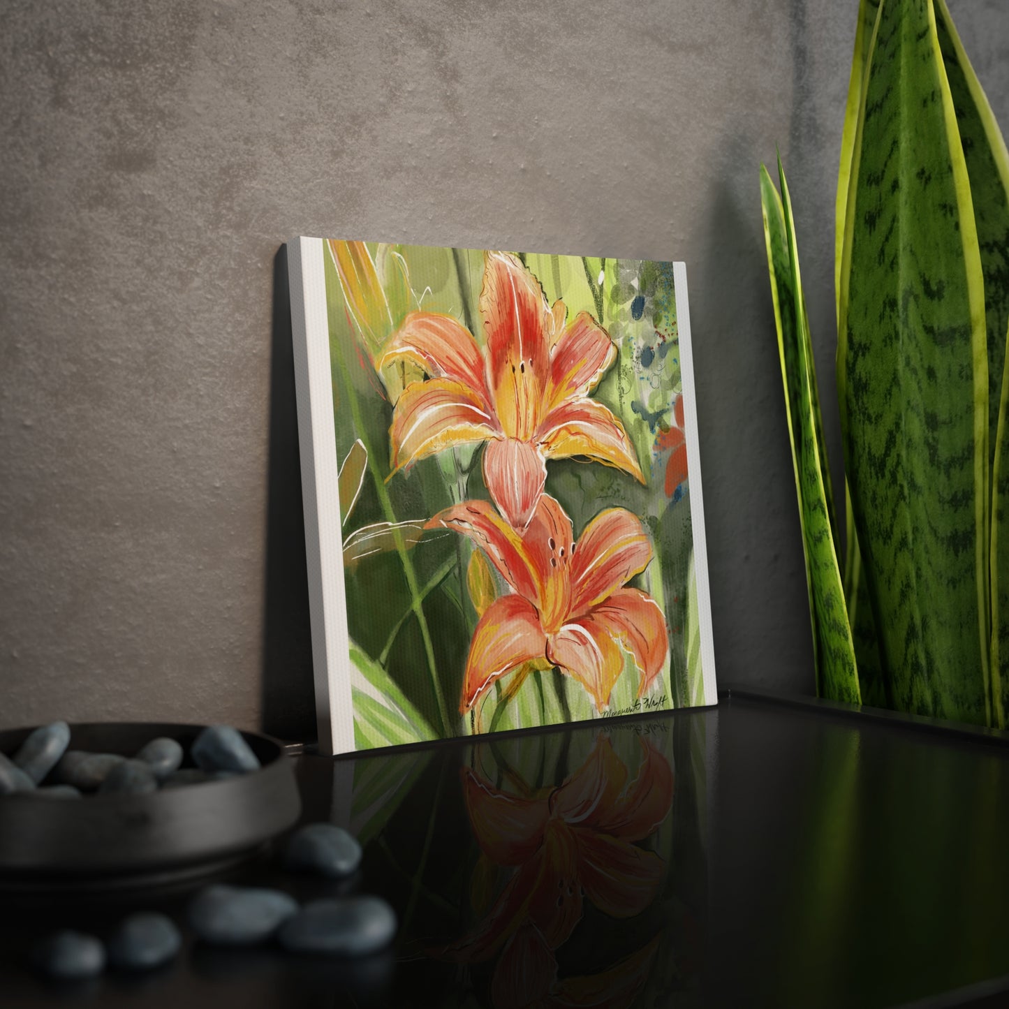 Orange Flowers - Canvas Art