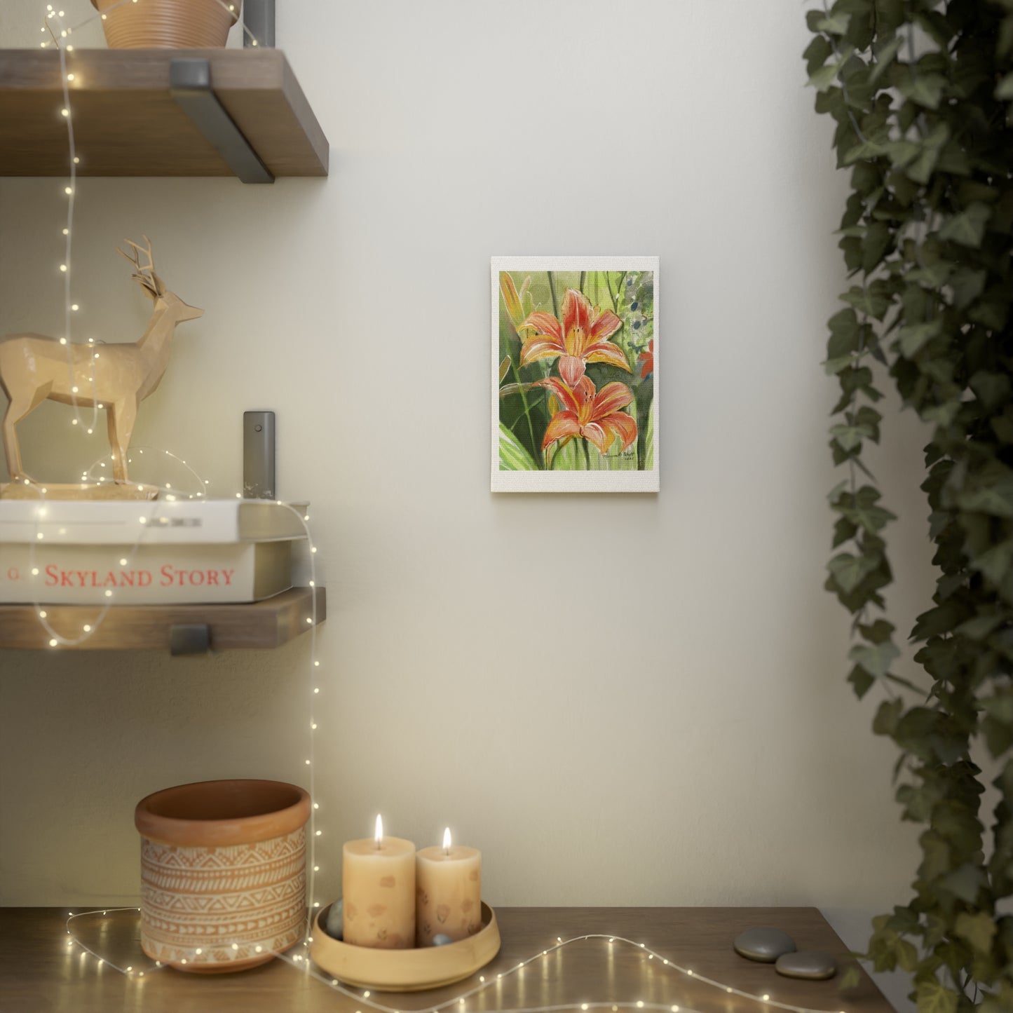 Orange Flowers - Canvas Art