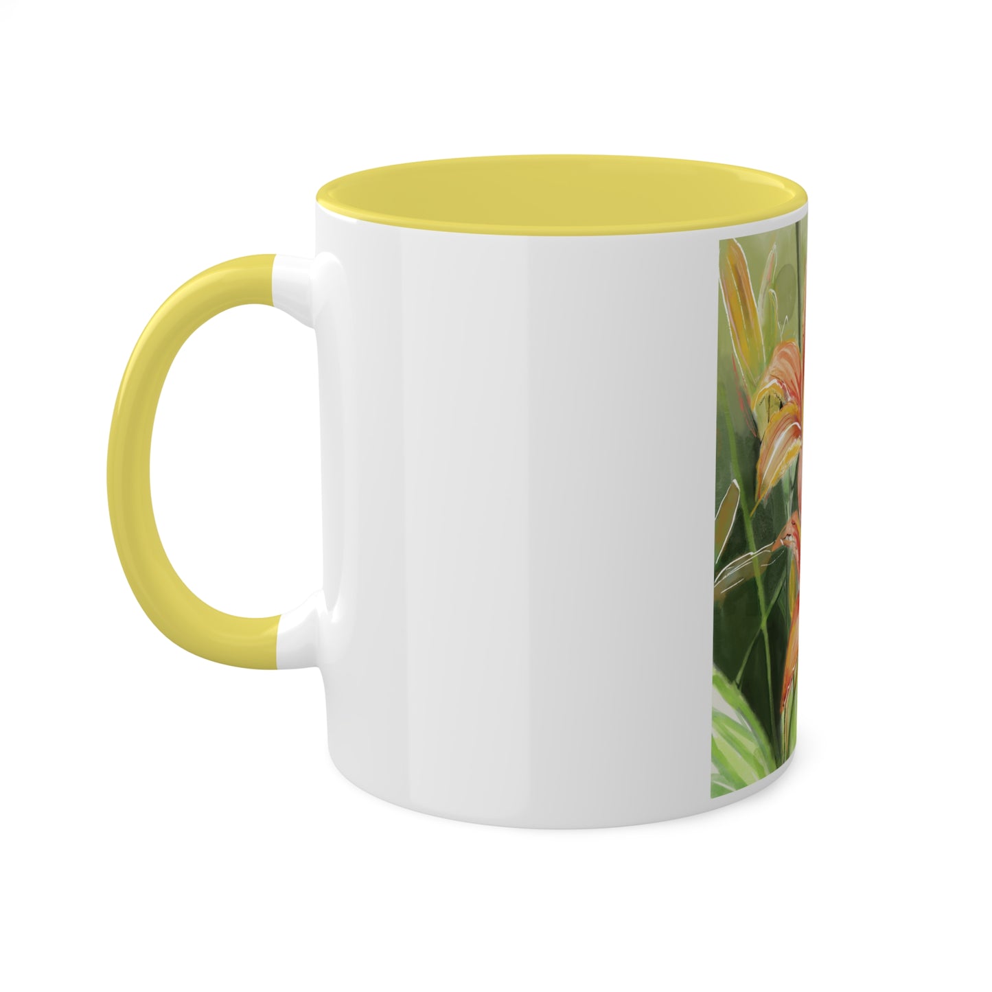 Orange Wild flowers Mugs, 11oz