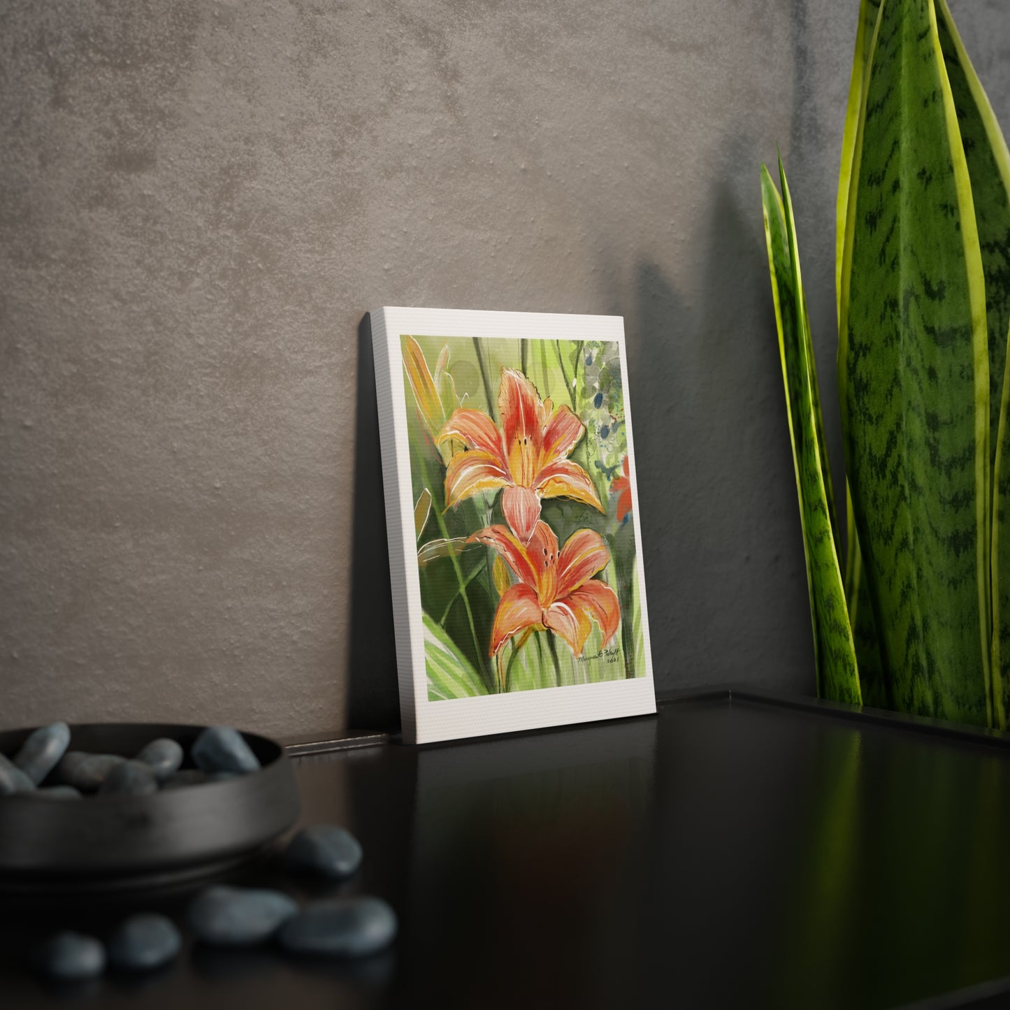 Orange Flowers - Canvas Art
