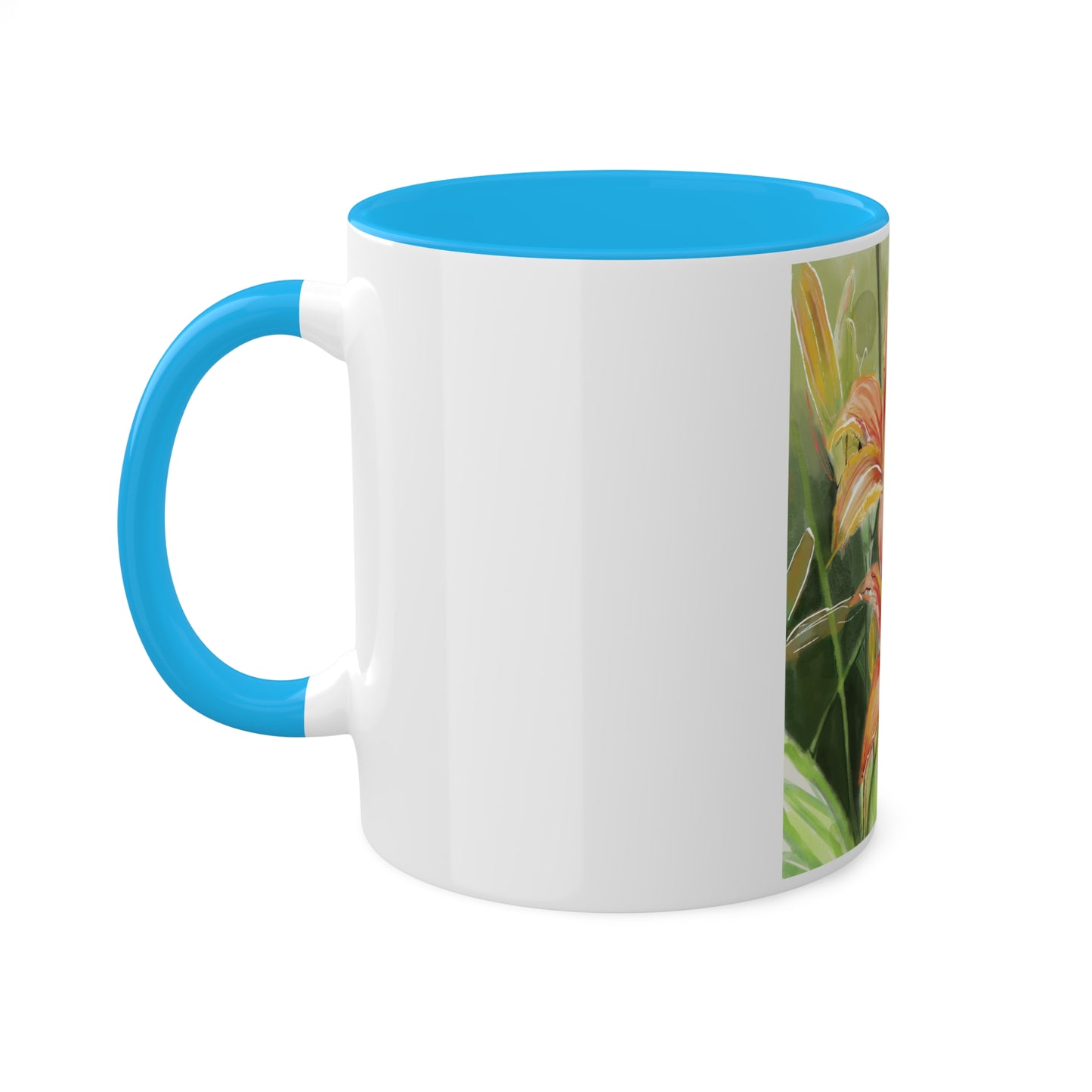 Orange Wild flowers Mugs, 11oz
