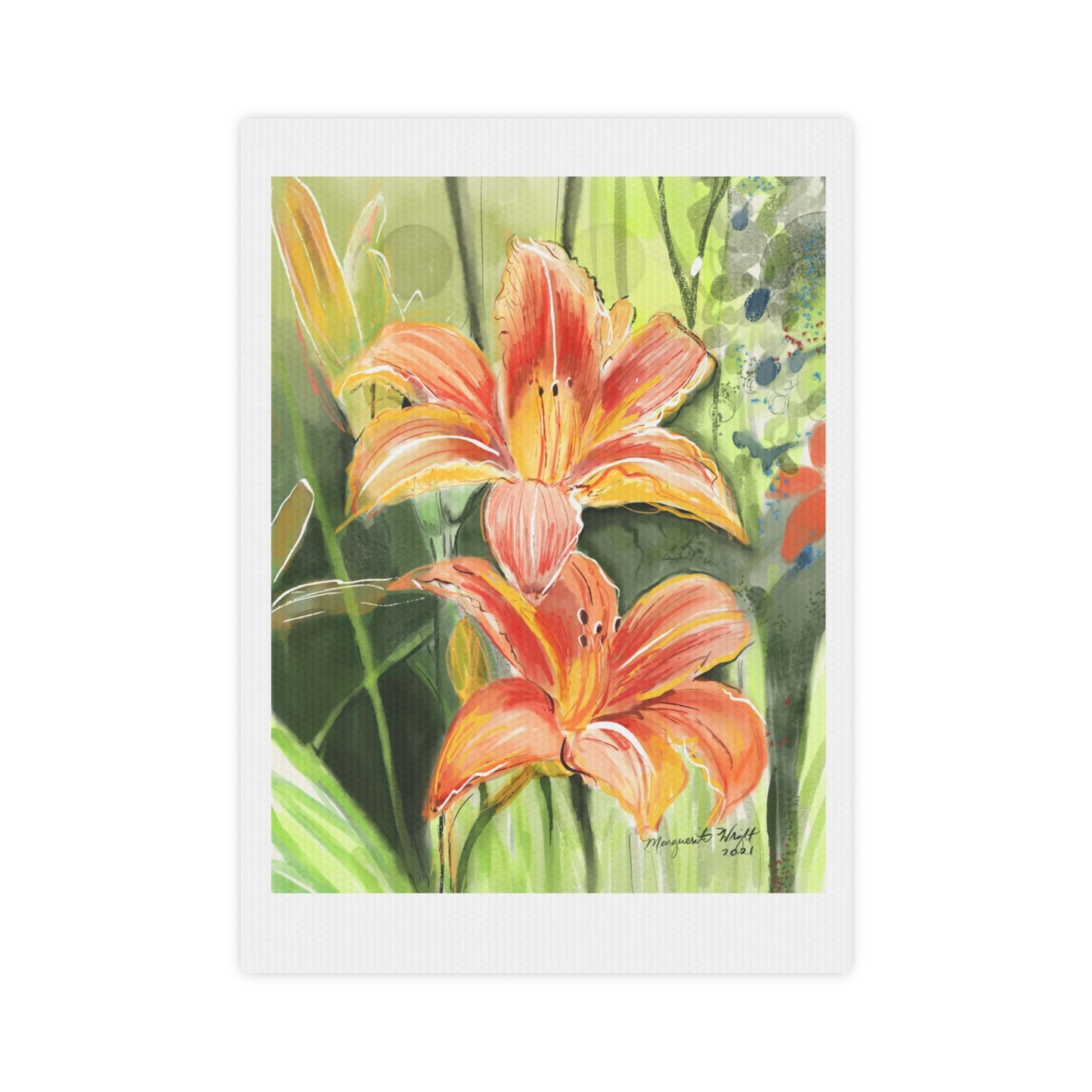 Orange Flowers - Canvas Art