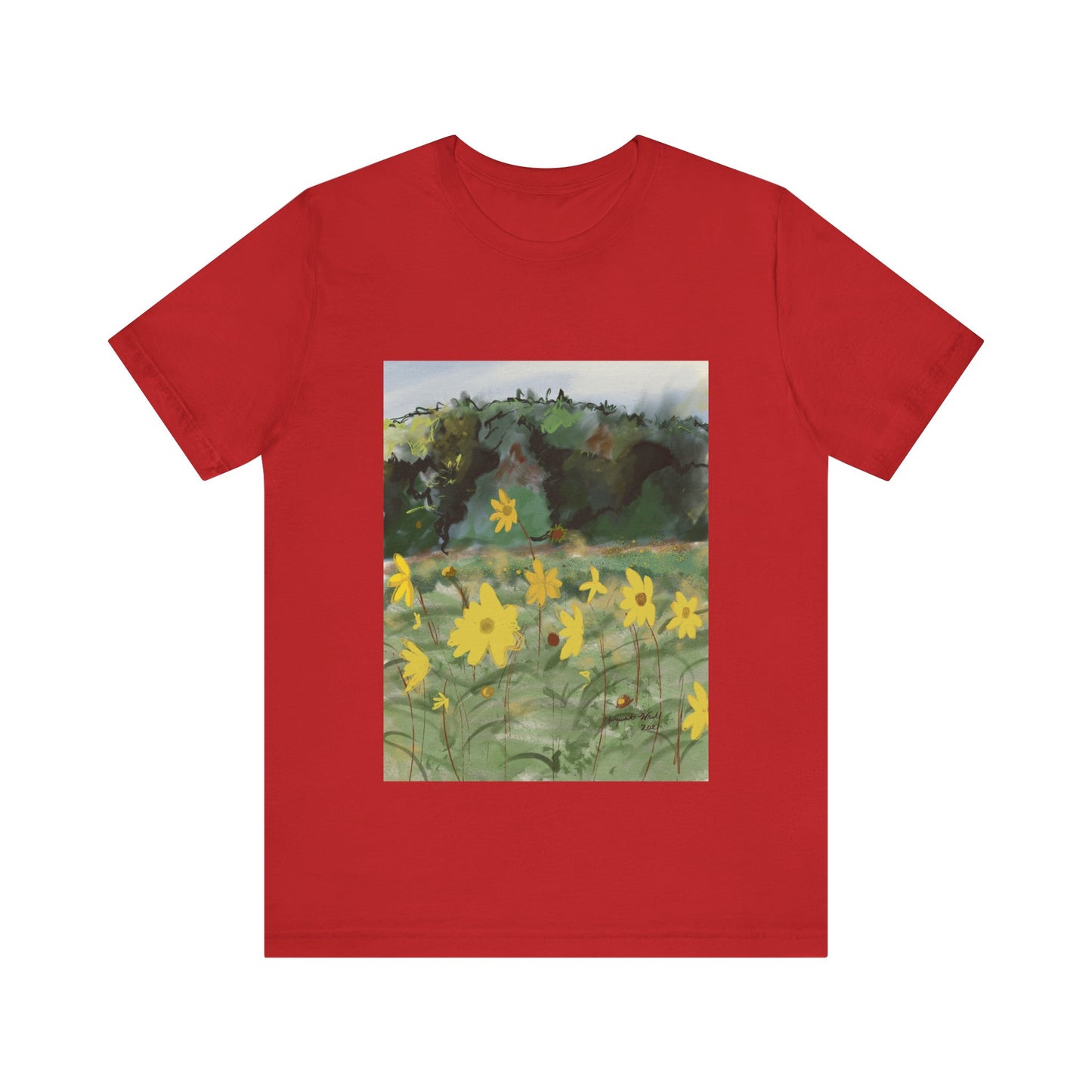 Yellow Flowers Tee Unisex Jersey Short Sleeve Tee