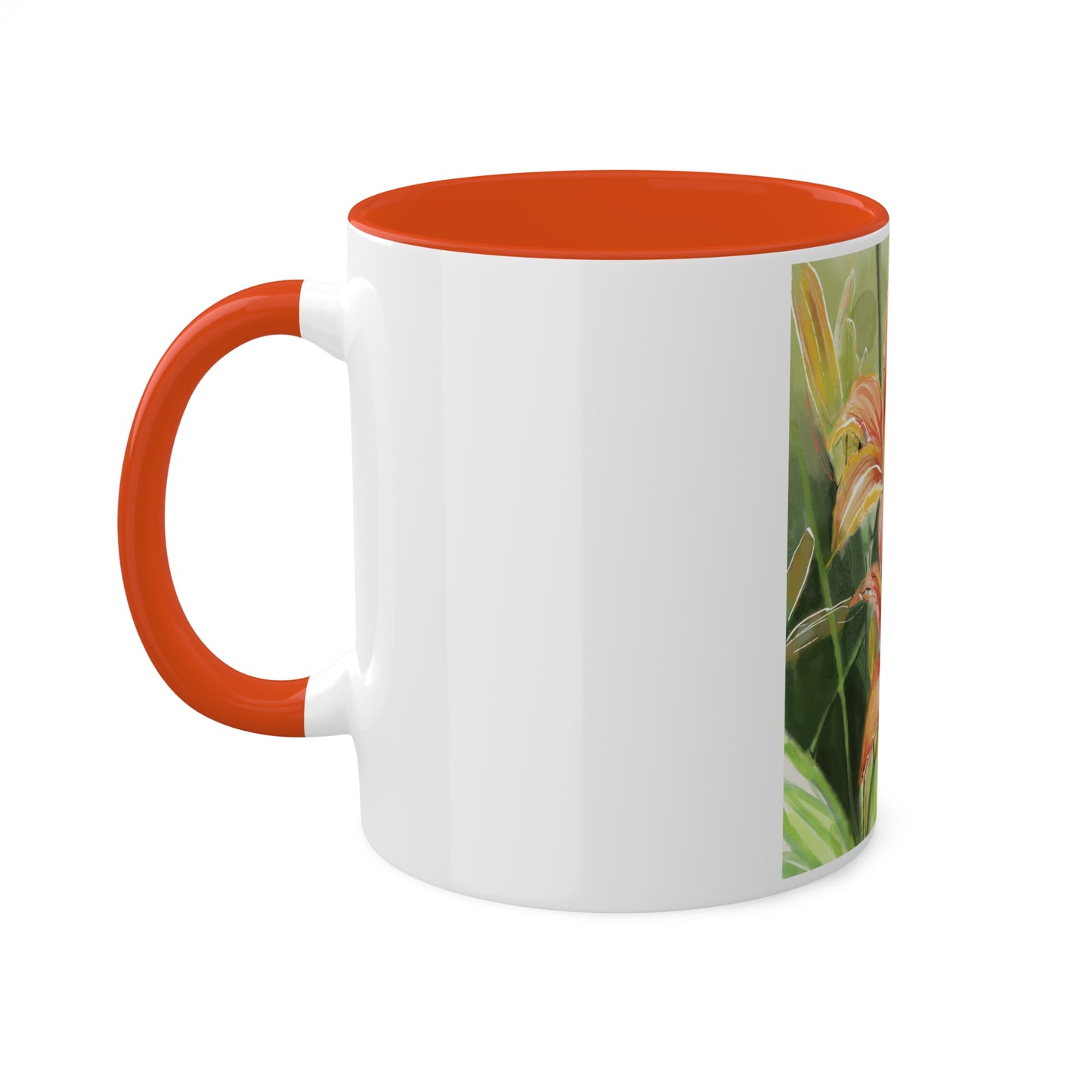 Orange Wild flowers Mugs, 11oz
