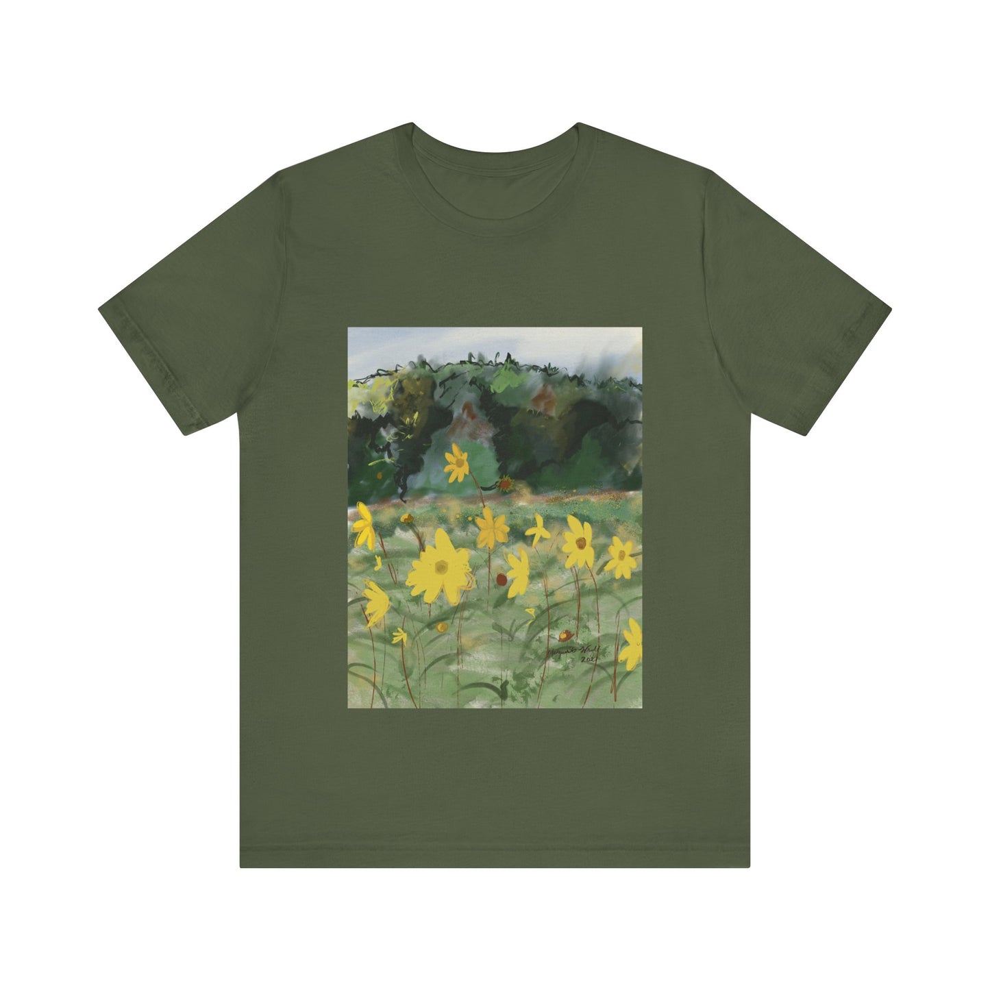 Yellow Flowers Tee Unisex Jersey Short Sleeve Tee