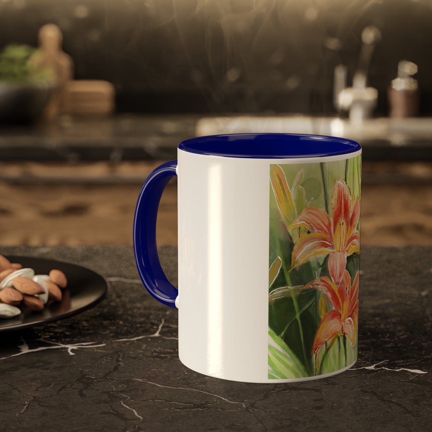 Orange Wild flowers Mugs, 11oz