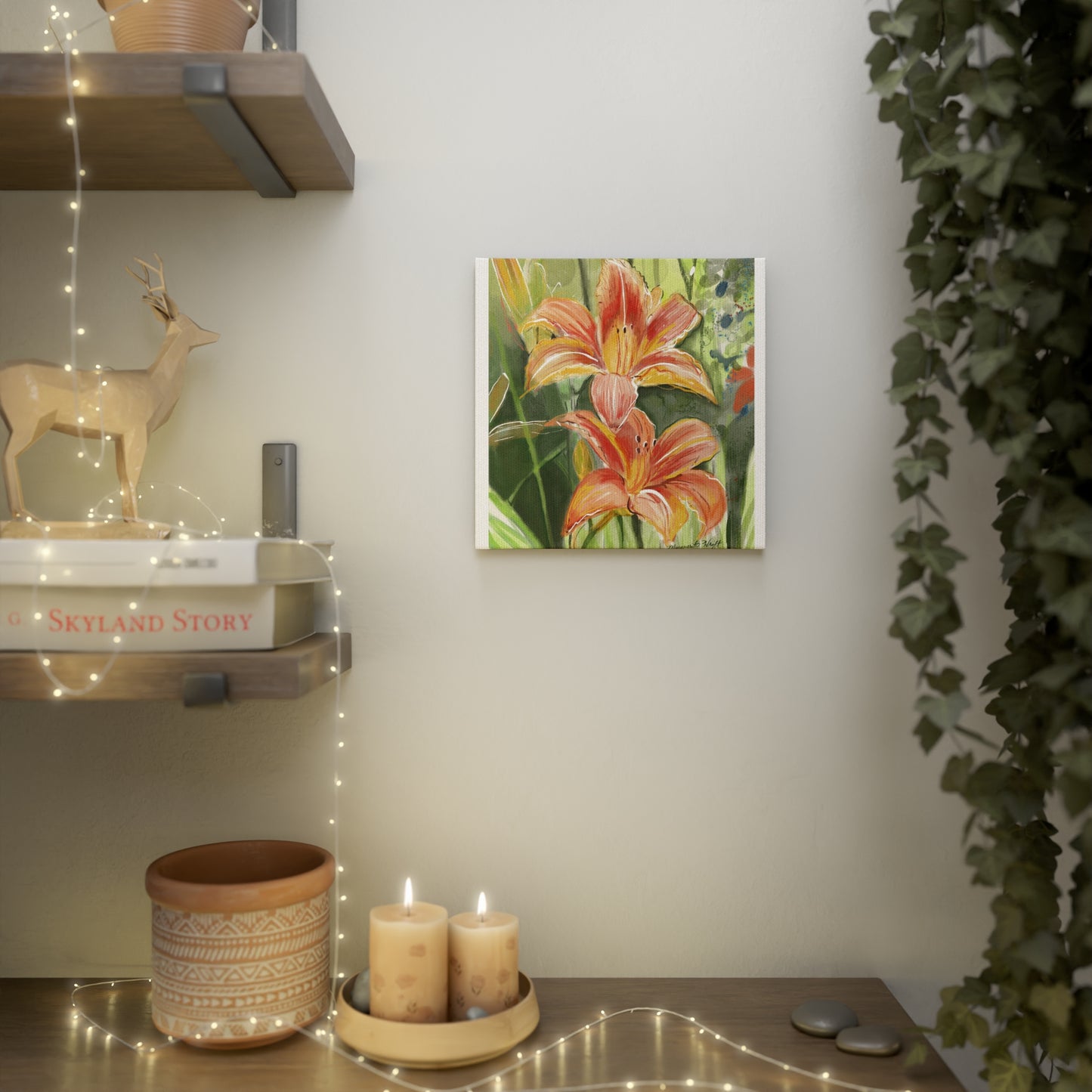 Orange Flowers - Canvas Art