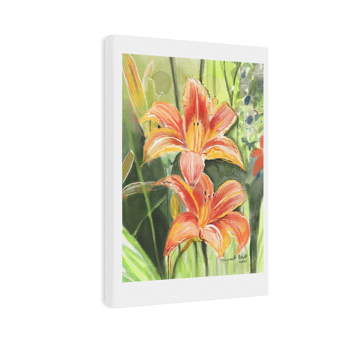 Orange Flowers - Canvas Art