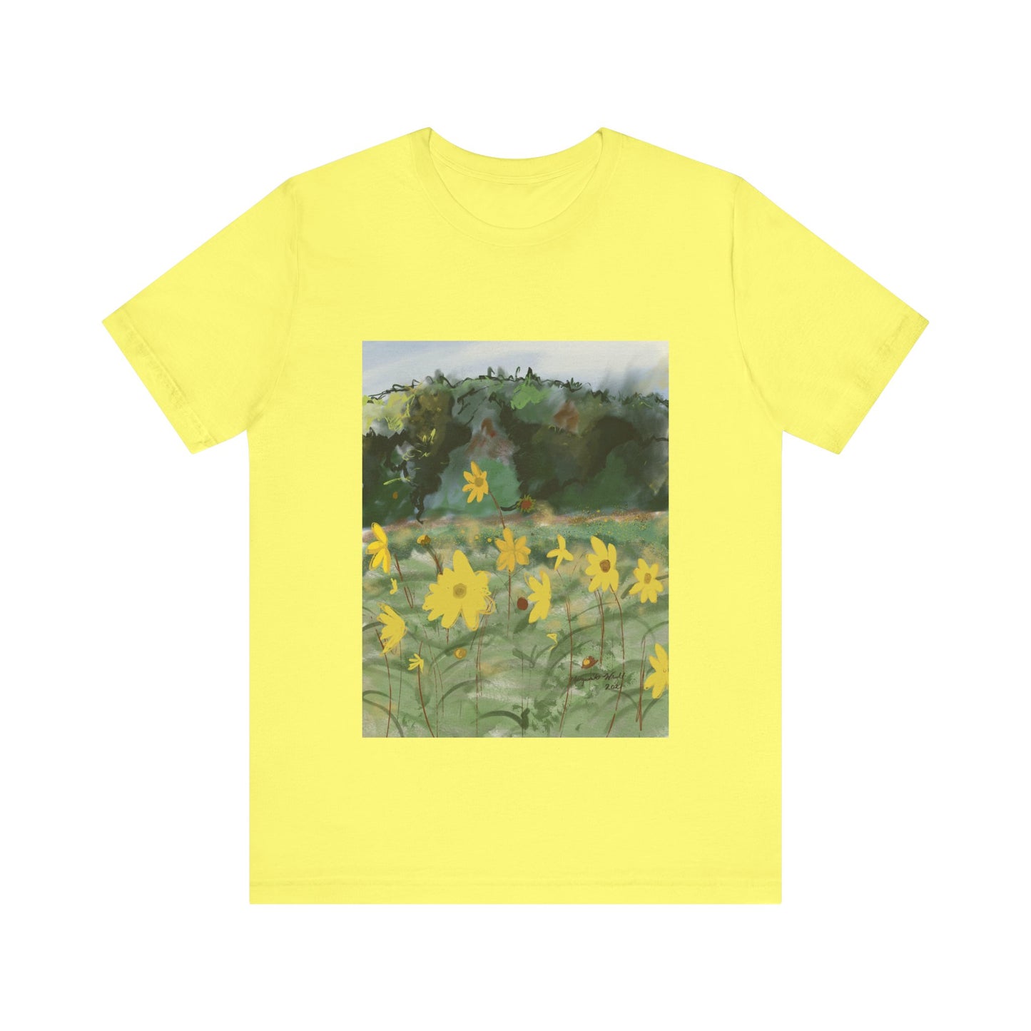 Yellow Flowers Tee Unisex Jersey Short Sleeve Tee