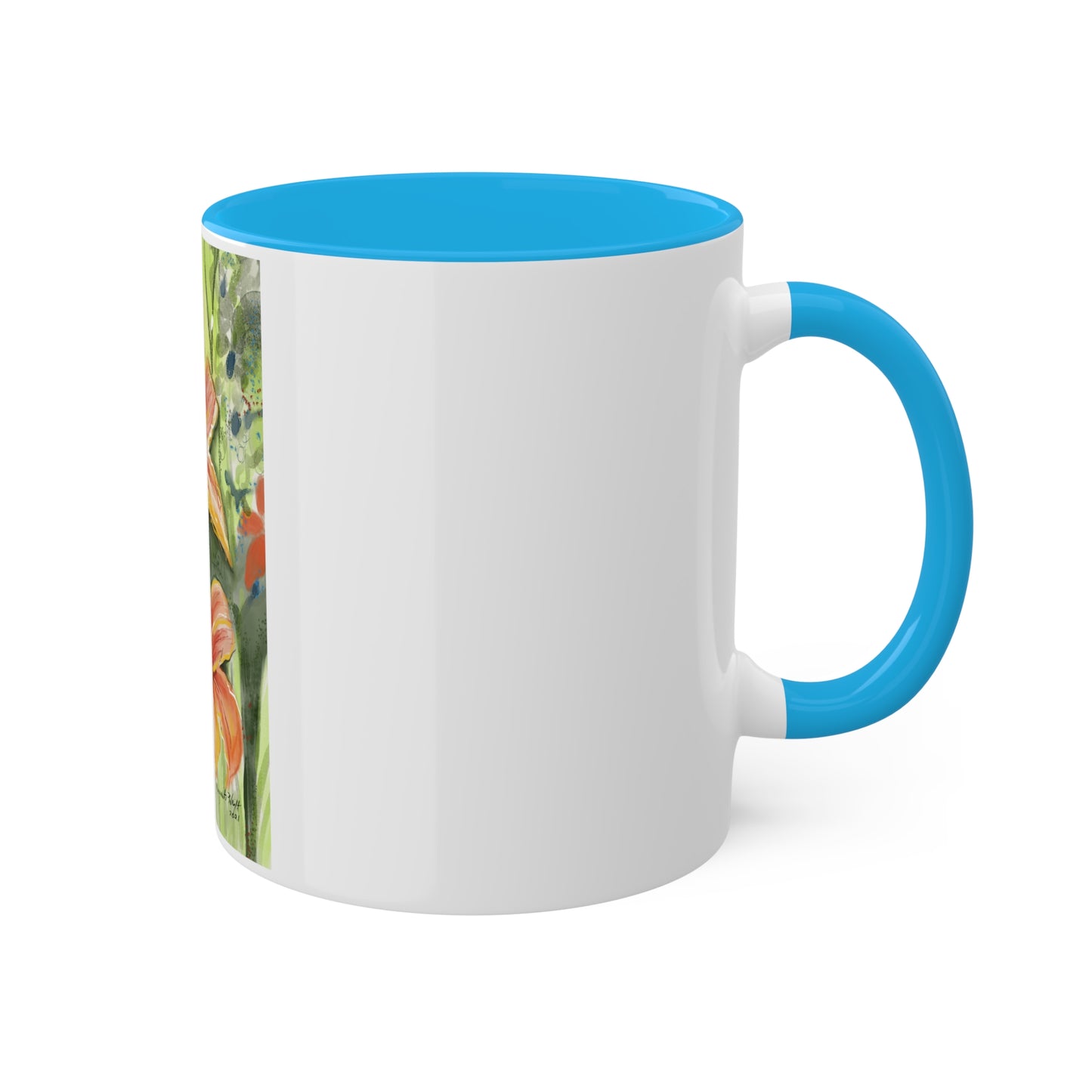 Orange Wild flowers Mugs, 11oz