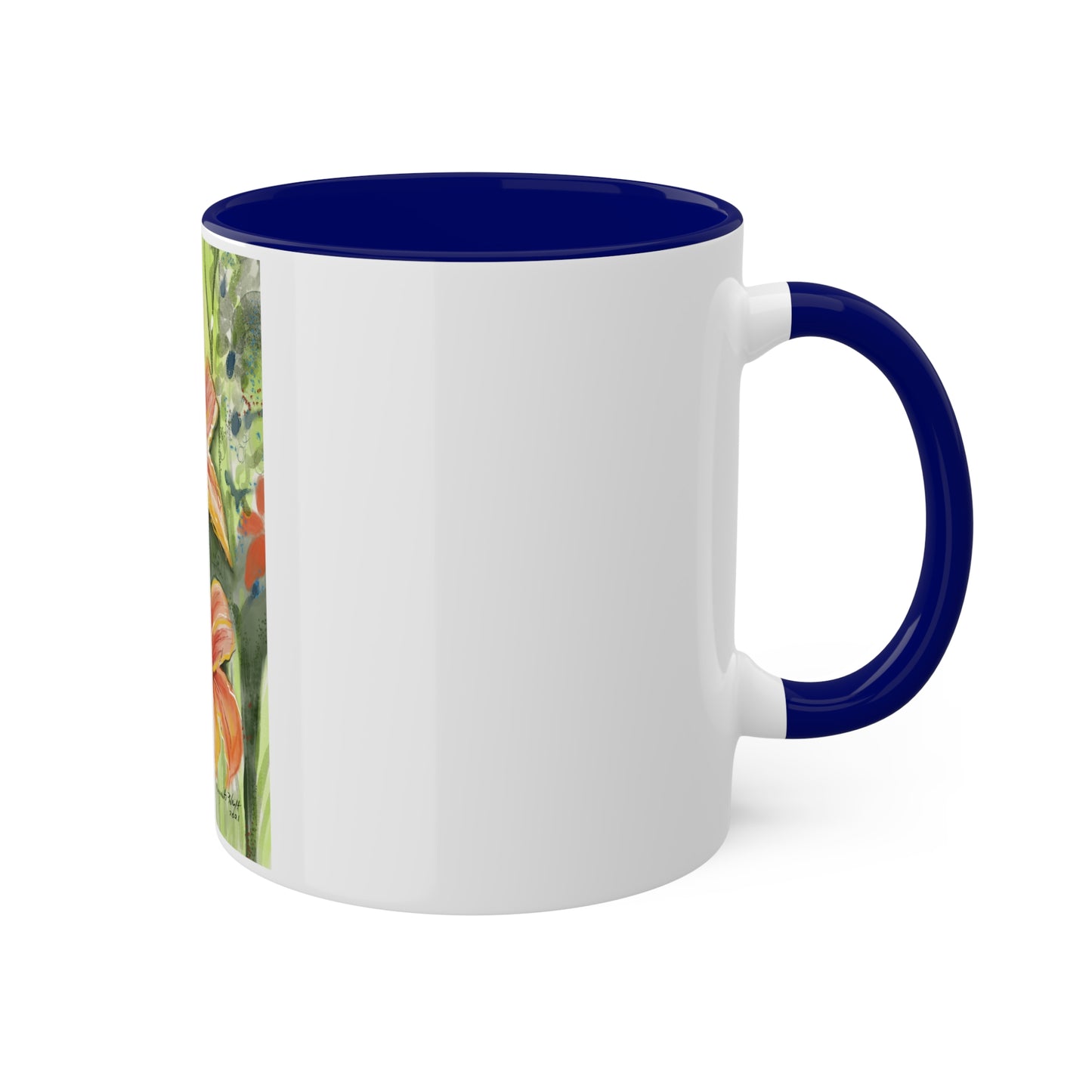 Orange Wild flowers Mugs, 11oz