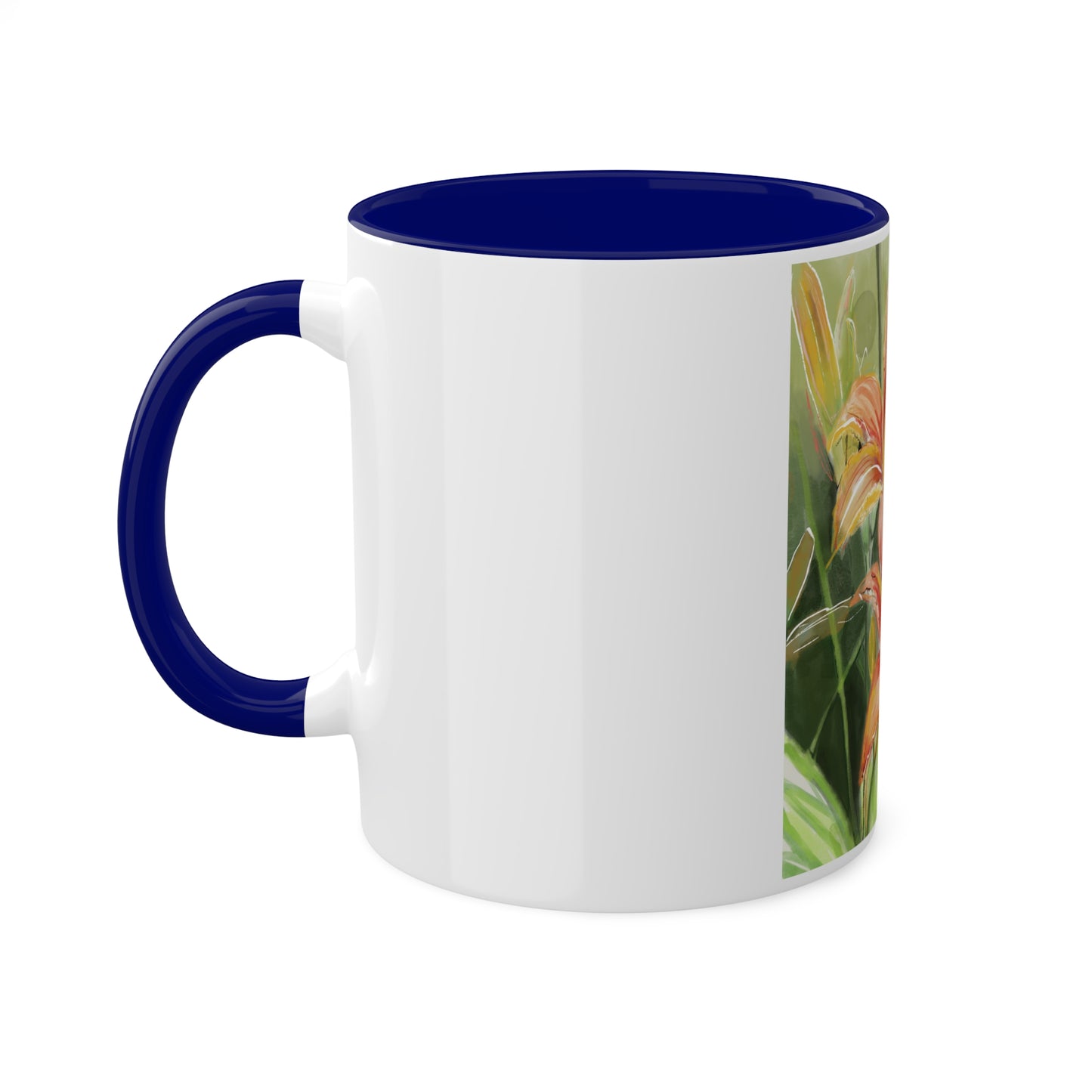Orange Wild flowers Mugs, 11oz