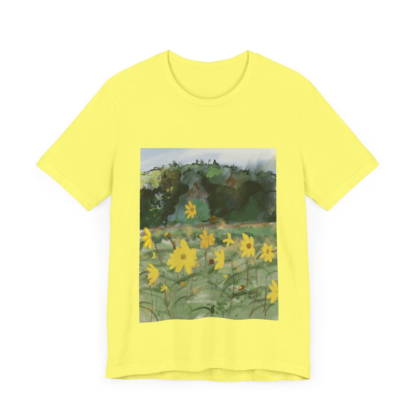 Yellow Flowers Tee Unisex Jersey Short Sleeve Tee