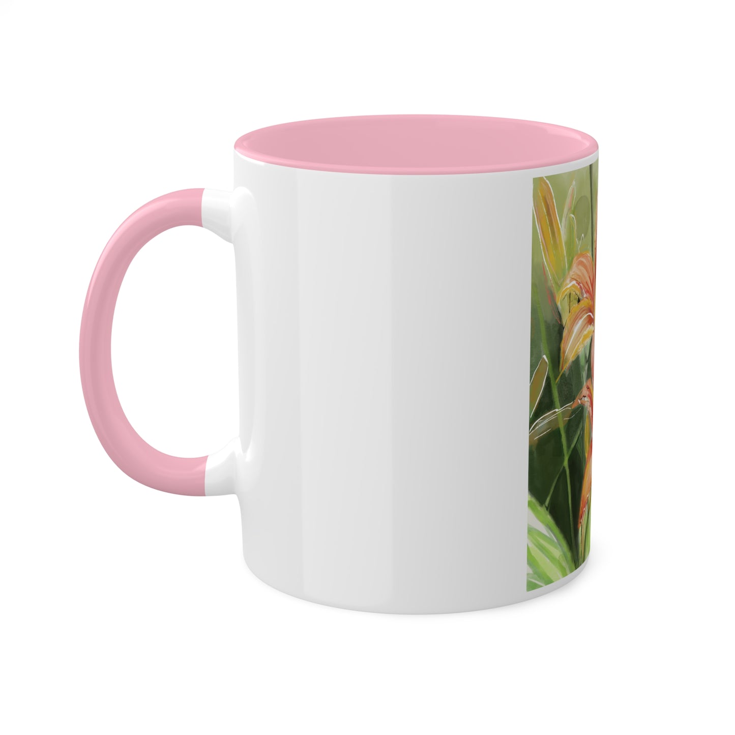 Orange Wild flowers Mugs, 11oz