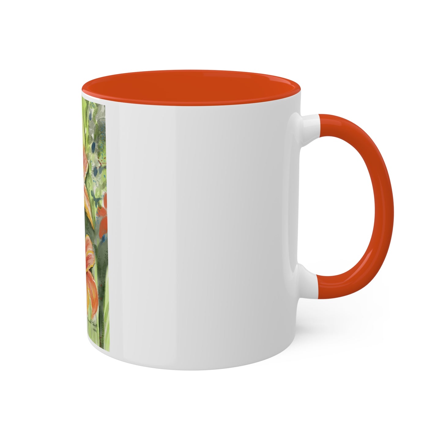 Orange Wild flowers Mugs, 11oz