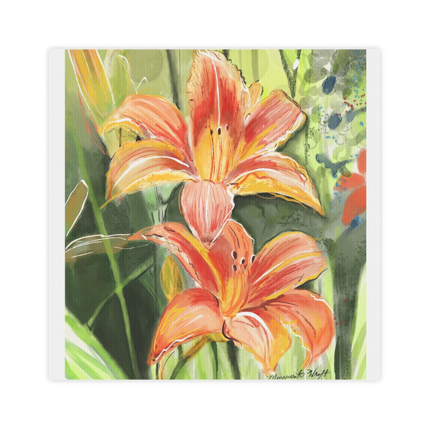 Orange Flowers - Canvas Art