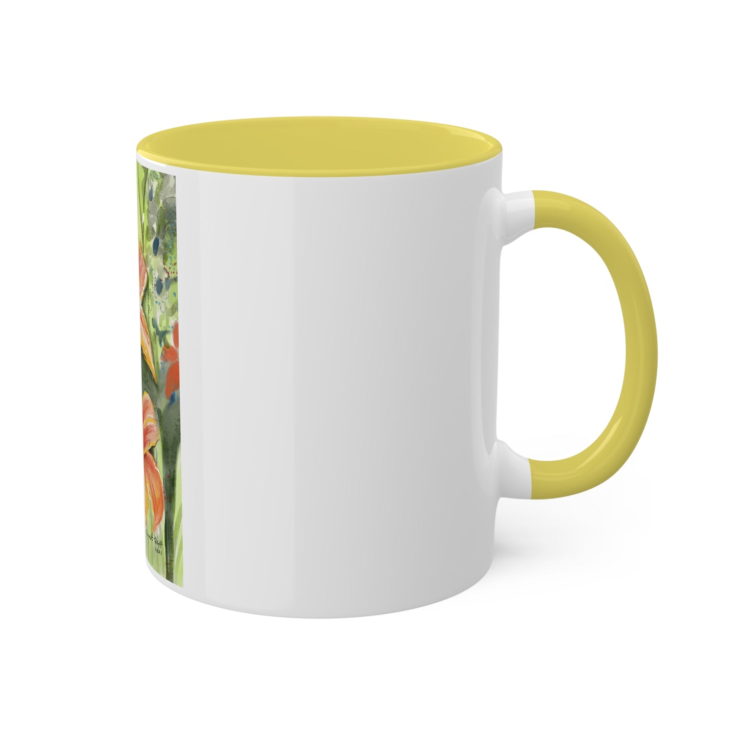 Orange Wild flowers Mugs, 11oz