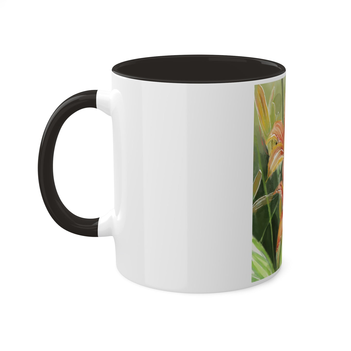 Orange Wild flowers Mugs, 11oz