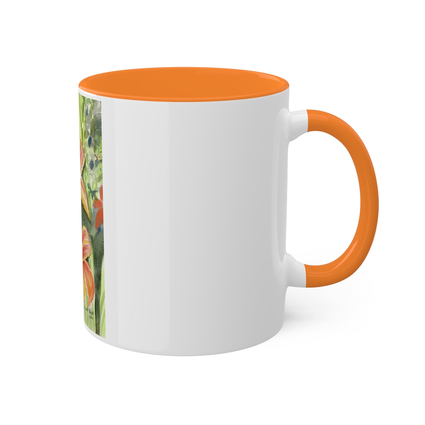 Orange Wild flowers Mugs, 11oz