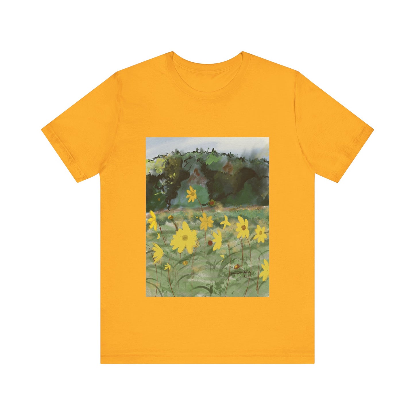 Yellow Flowers Tee Unisex Jersey Short Sleeve Tee