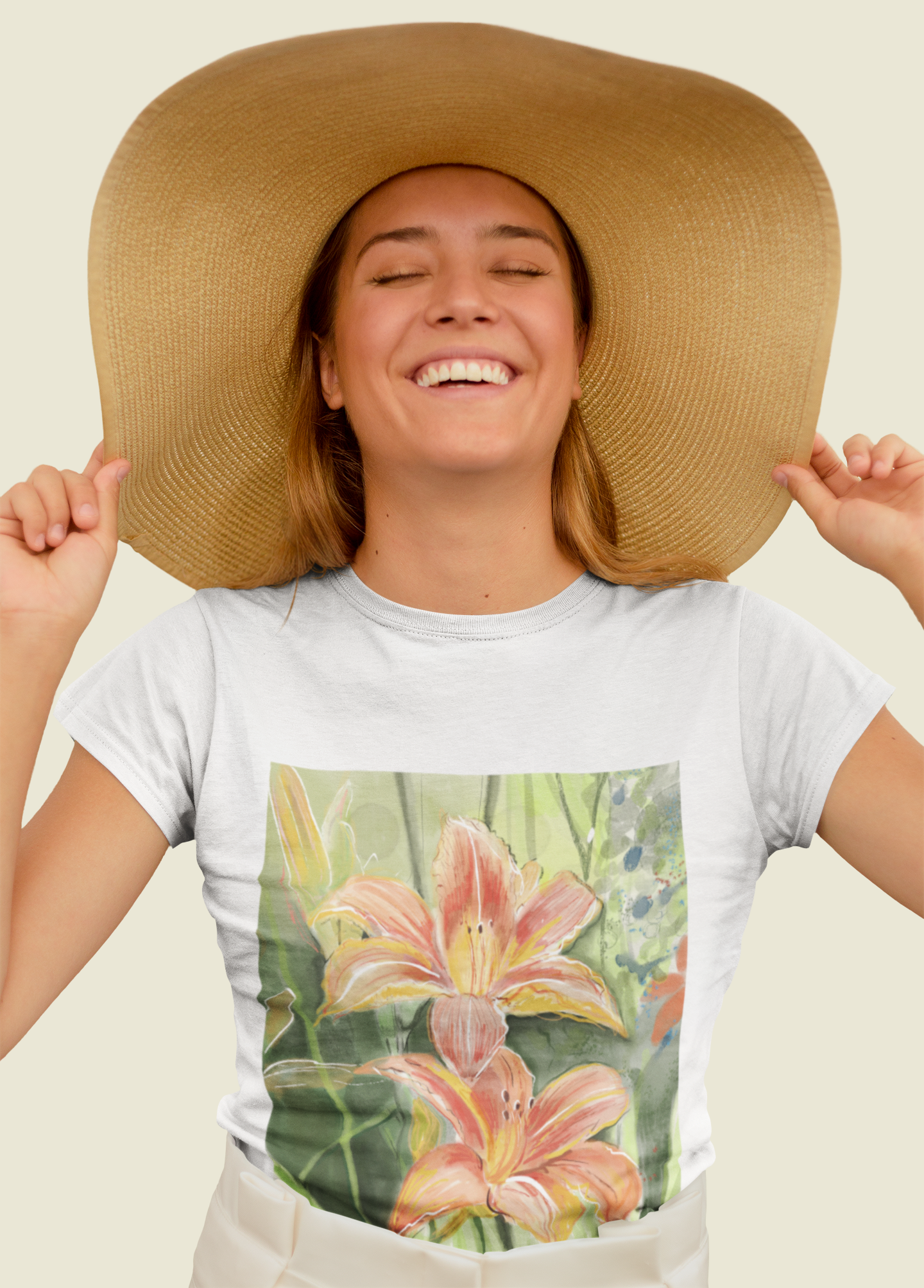 Orange Wild Flowers Tee Unisex Jersey Short Sleeve Tee