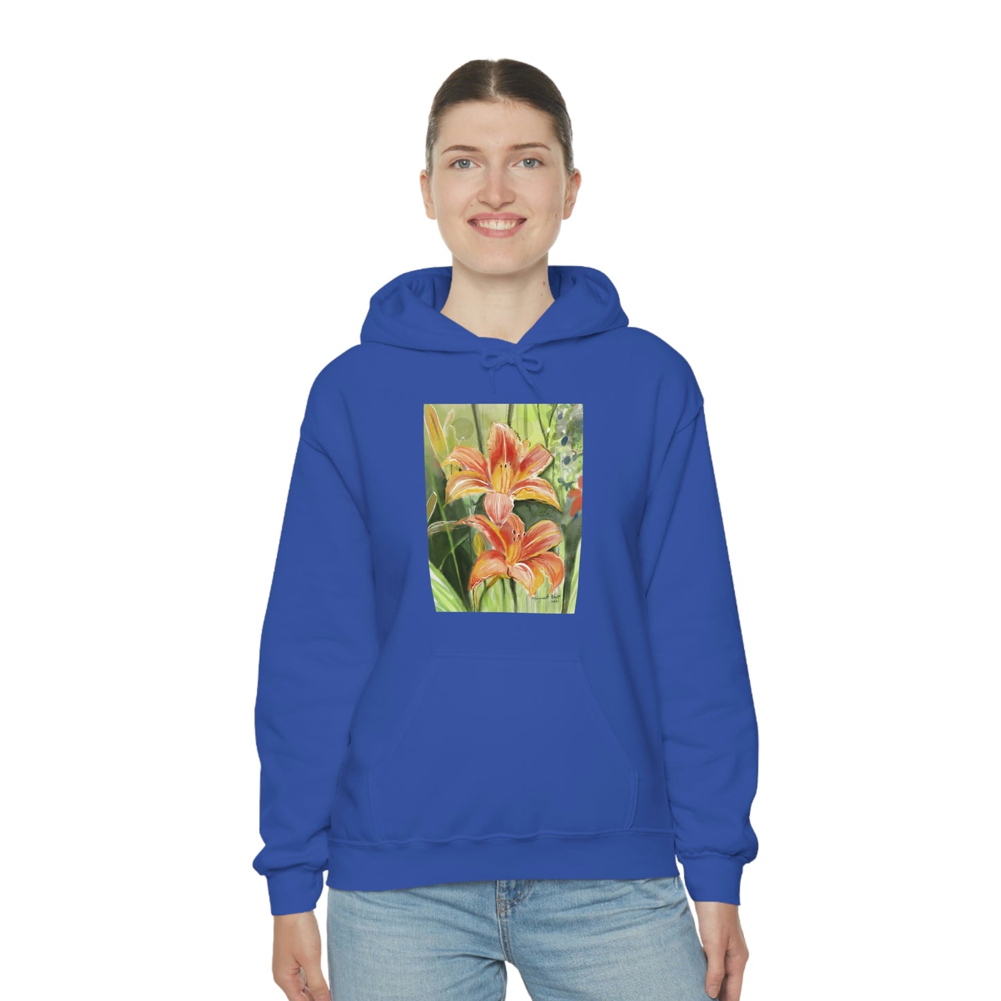 Orange wild flowers Hoodie