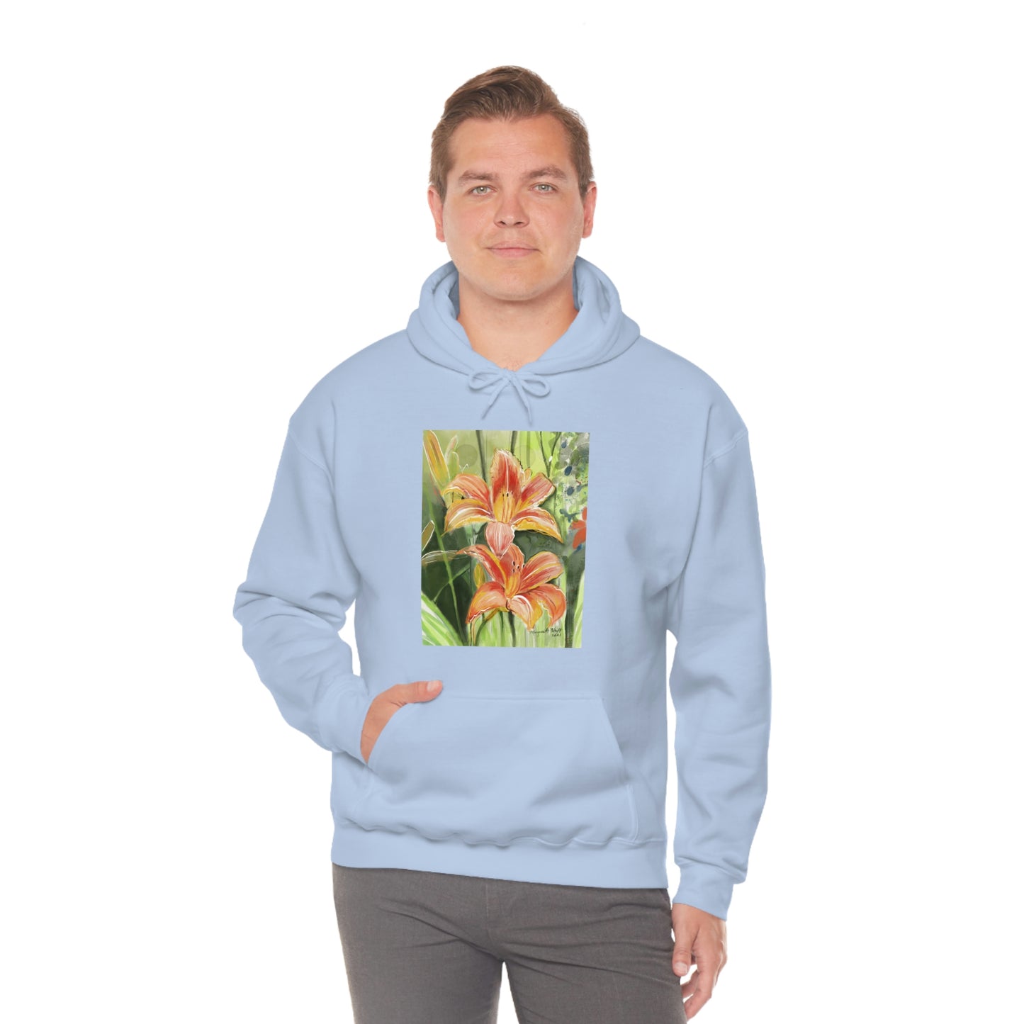 Orange wild flowers Hoodie