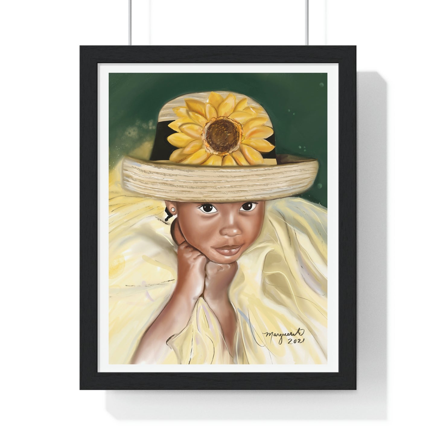 Girl with Straw hat - Wall Art print