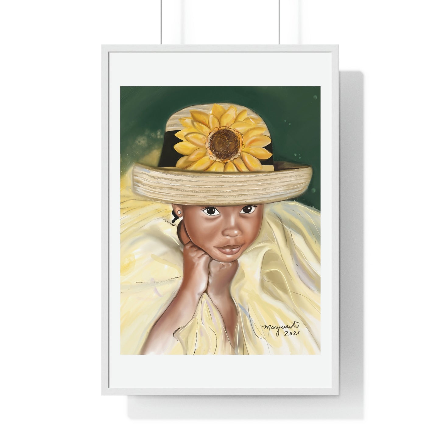 Girl with Straw hat - Wall Art print