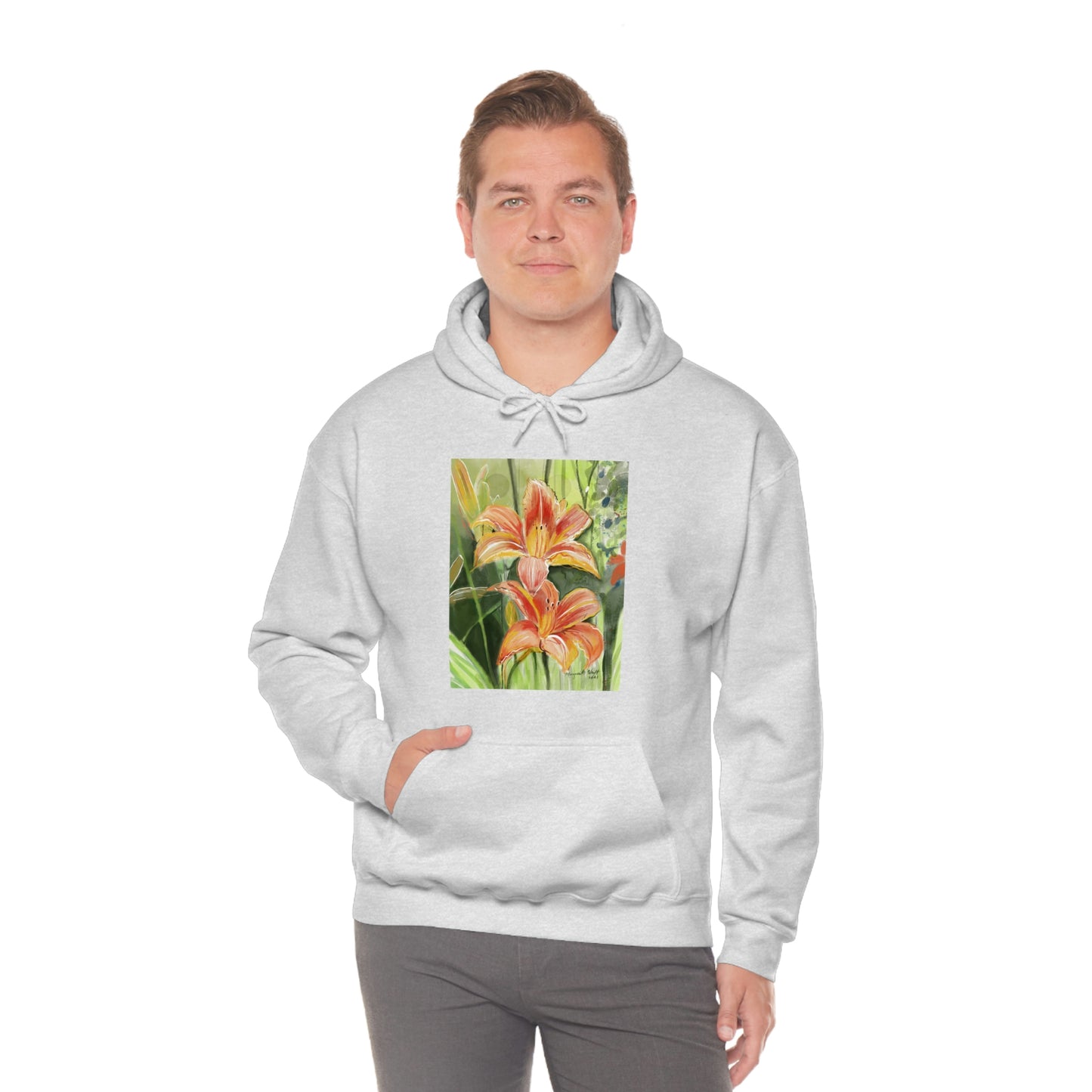 Orange wild flowers Hoodie