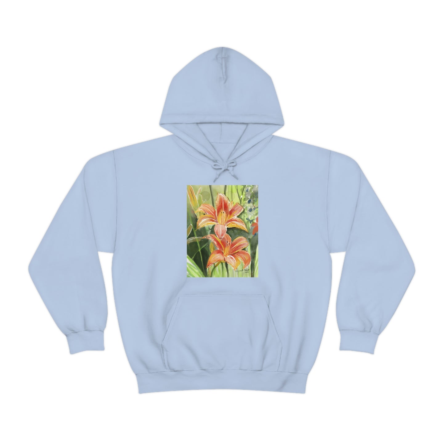 Orange wild flowers Hoodie