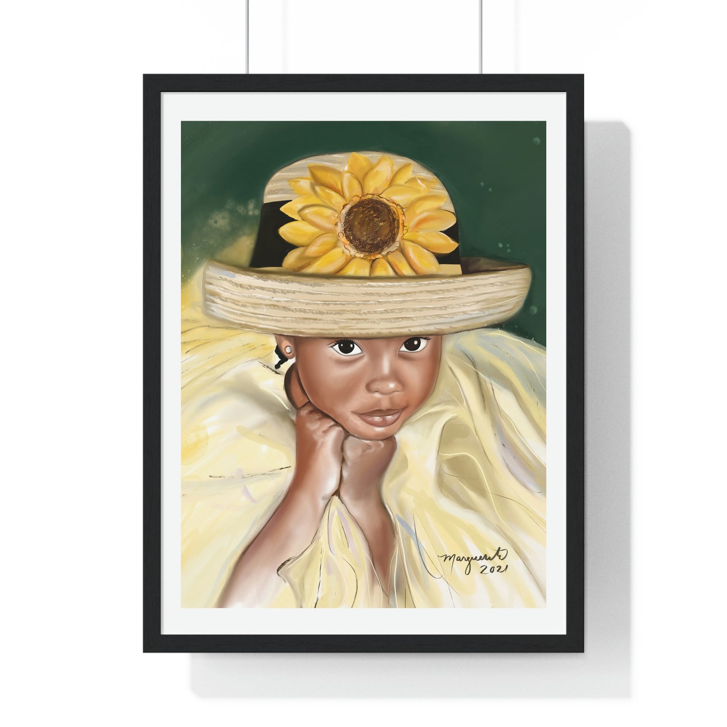 Girl with Straw hat - Wall Art print