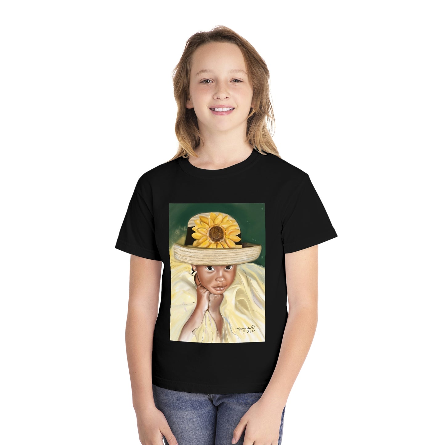 Girl in Straw hat - Youth Midweight Tee