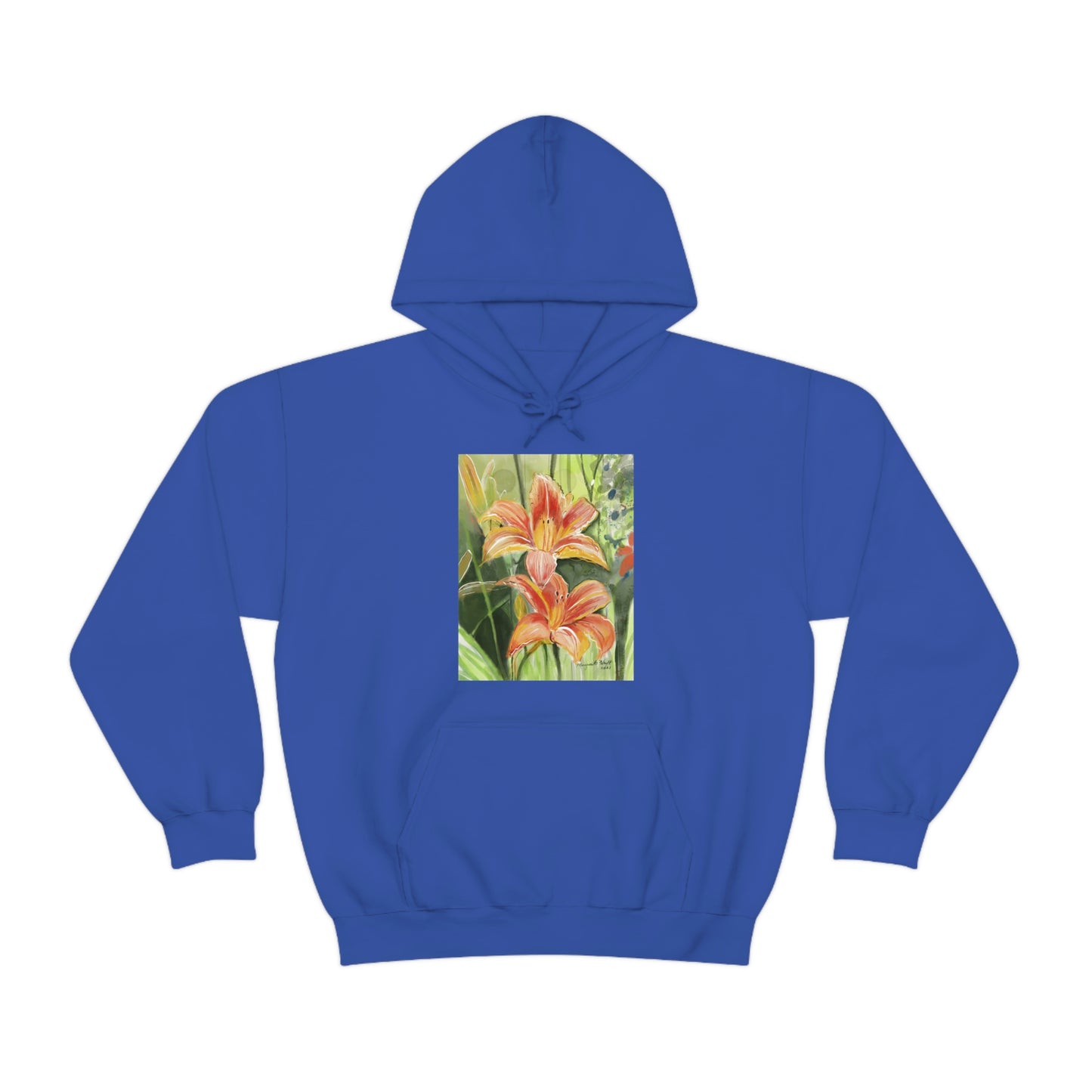 Orange wild flowers Hoodie