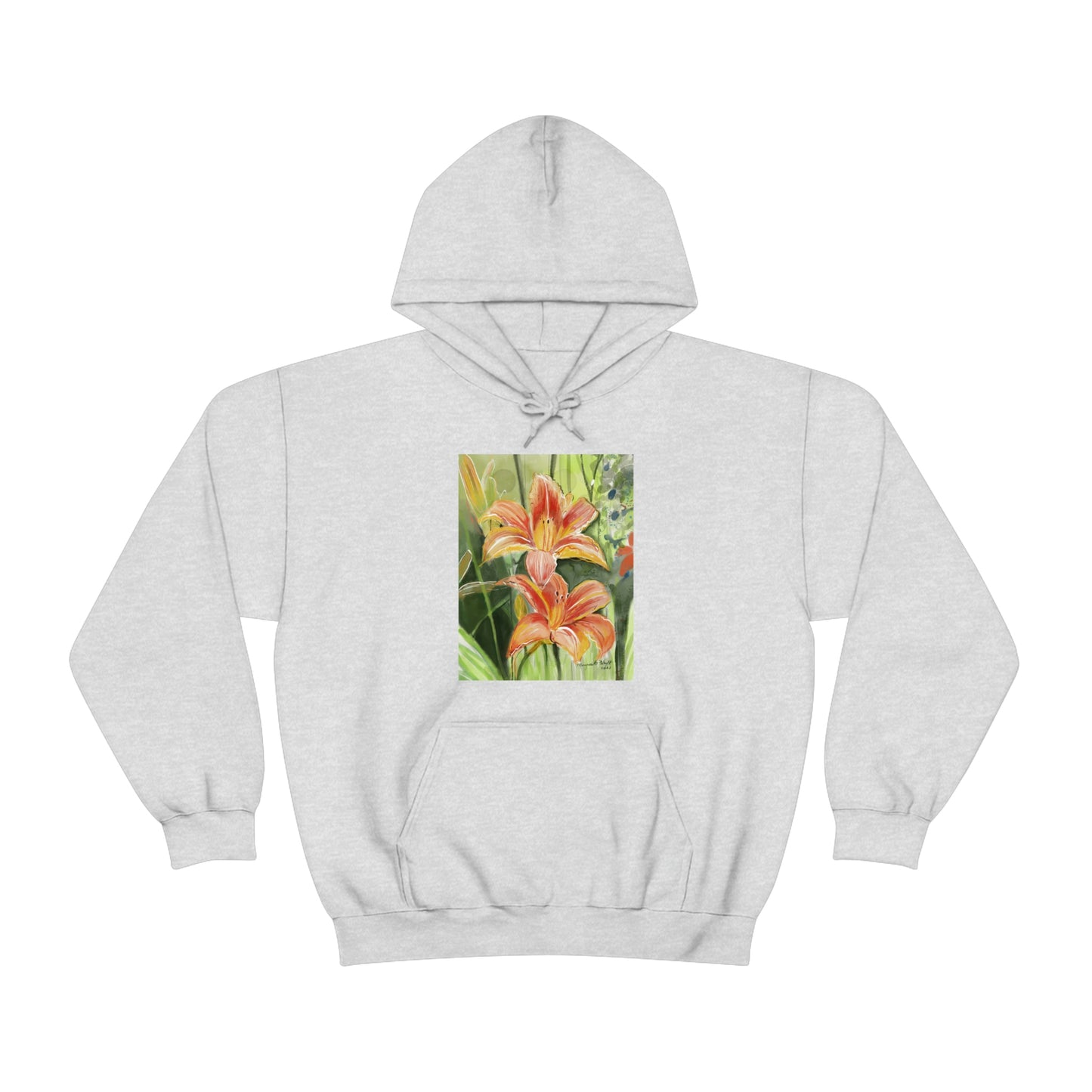 Orange wild flowers Hoodie