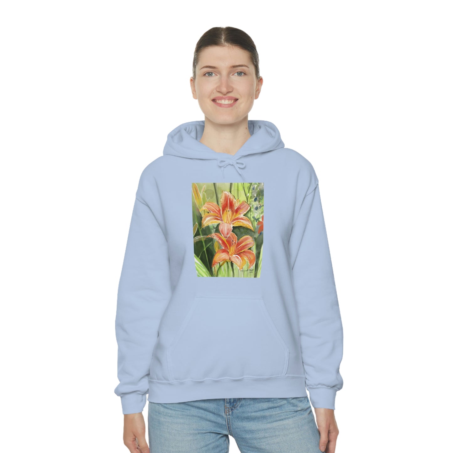 Orange wild flowers Hoodie
