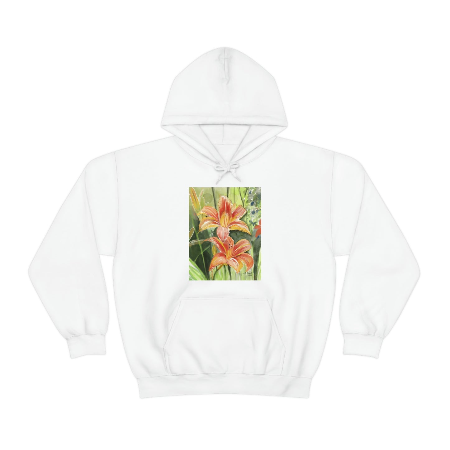 Orange wild flowers Hoodie