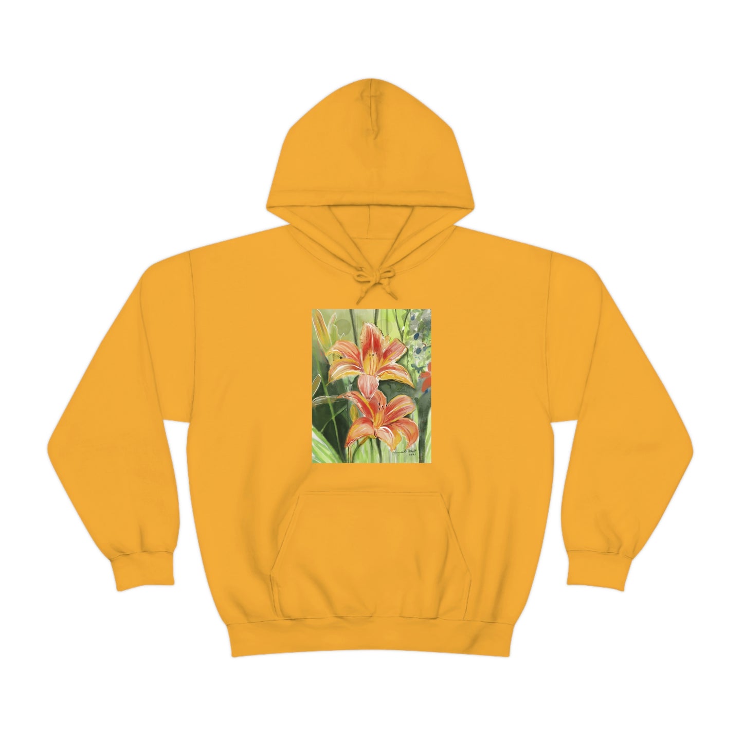 Orange wild flowers Hoodie