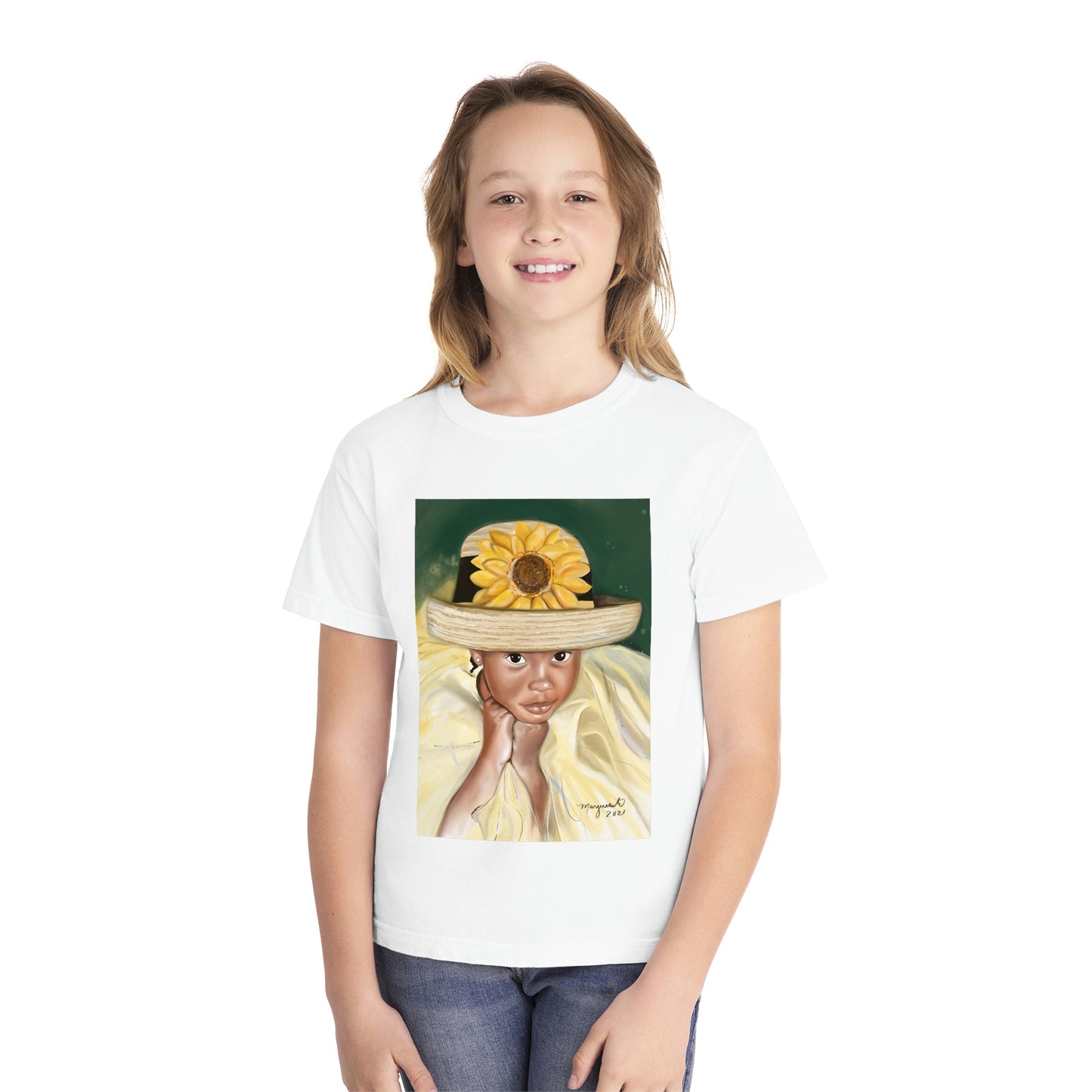 Girl in Straw hat - Youth Midweight Tee