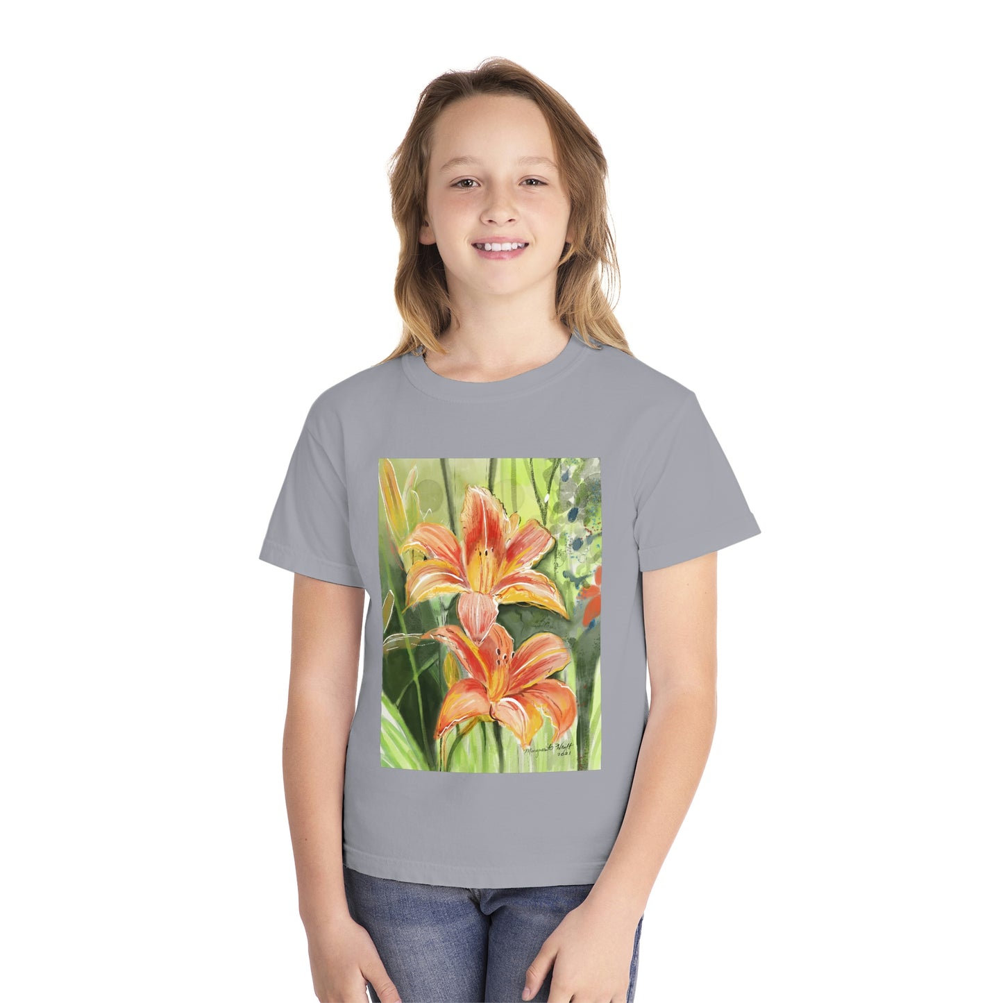 Wild Orange Flowers- Youth Midweight Tee