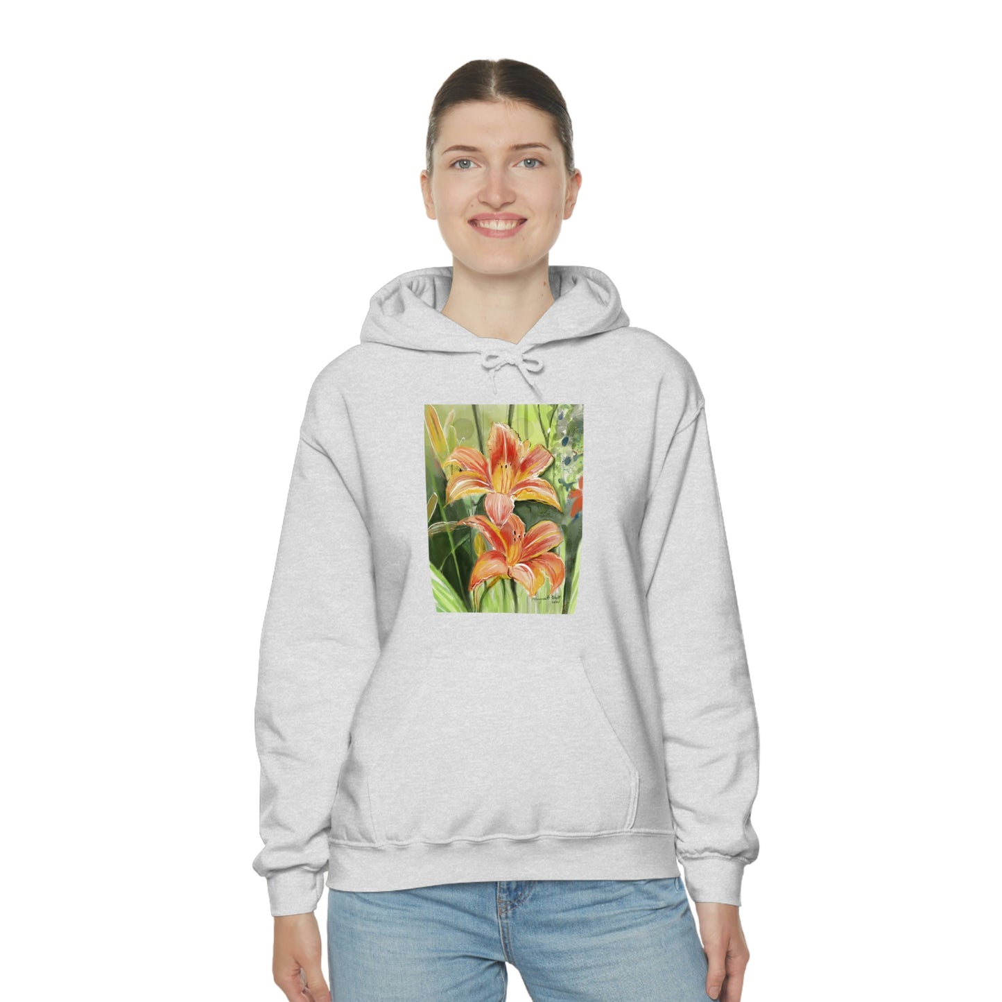 Orange wild flowers Hoodie