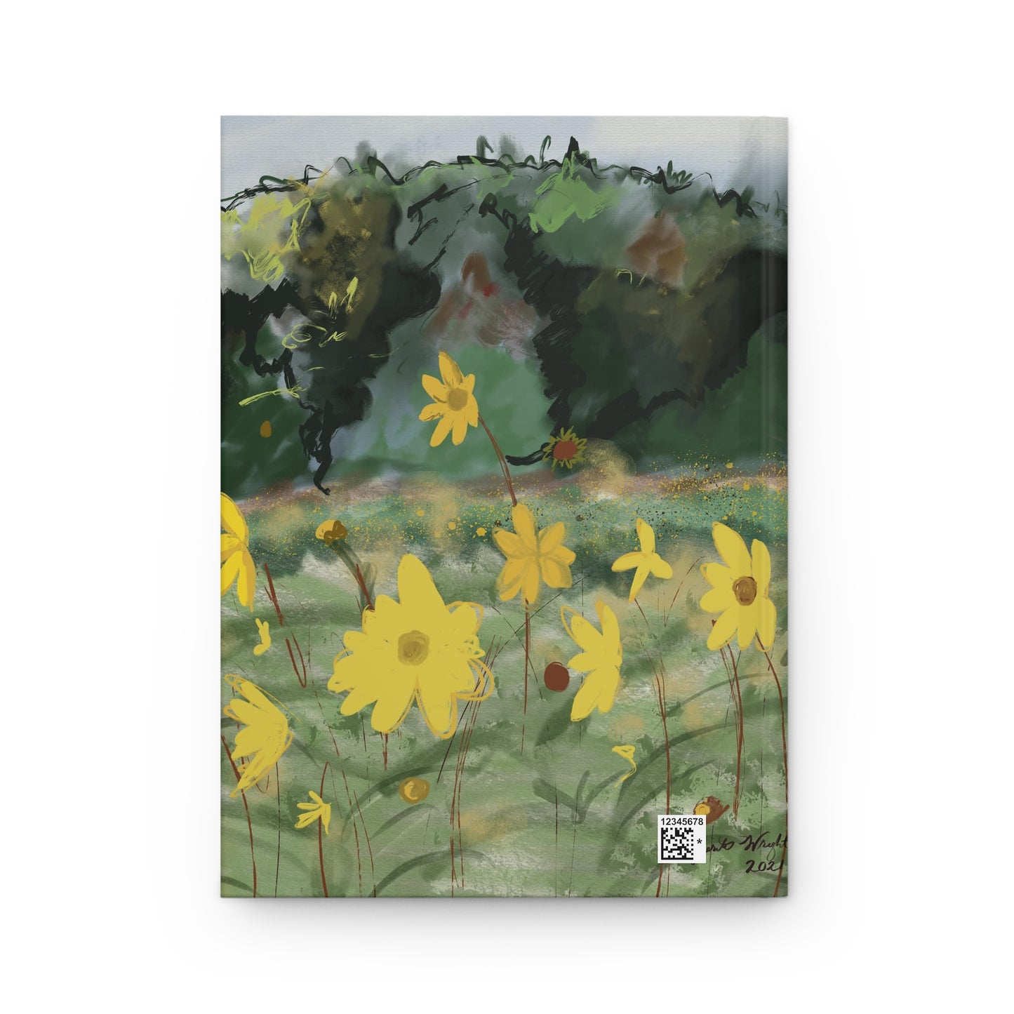 Yellow Wild Flowers Hardcover Journal Matte