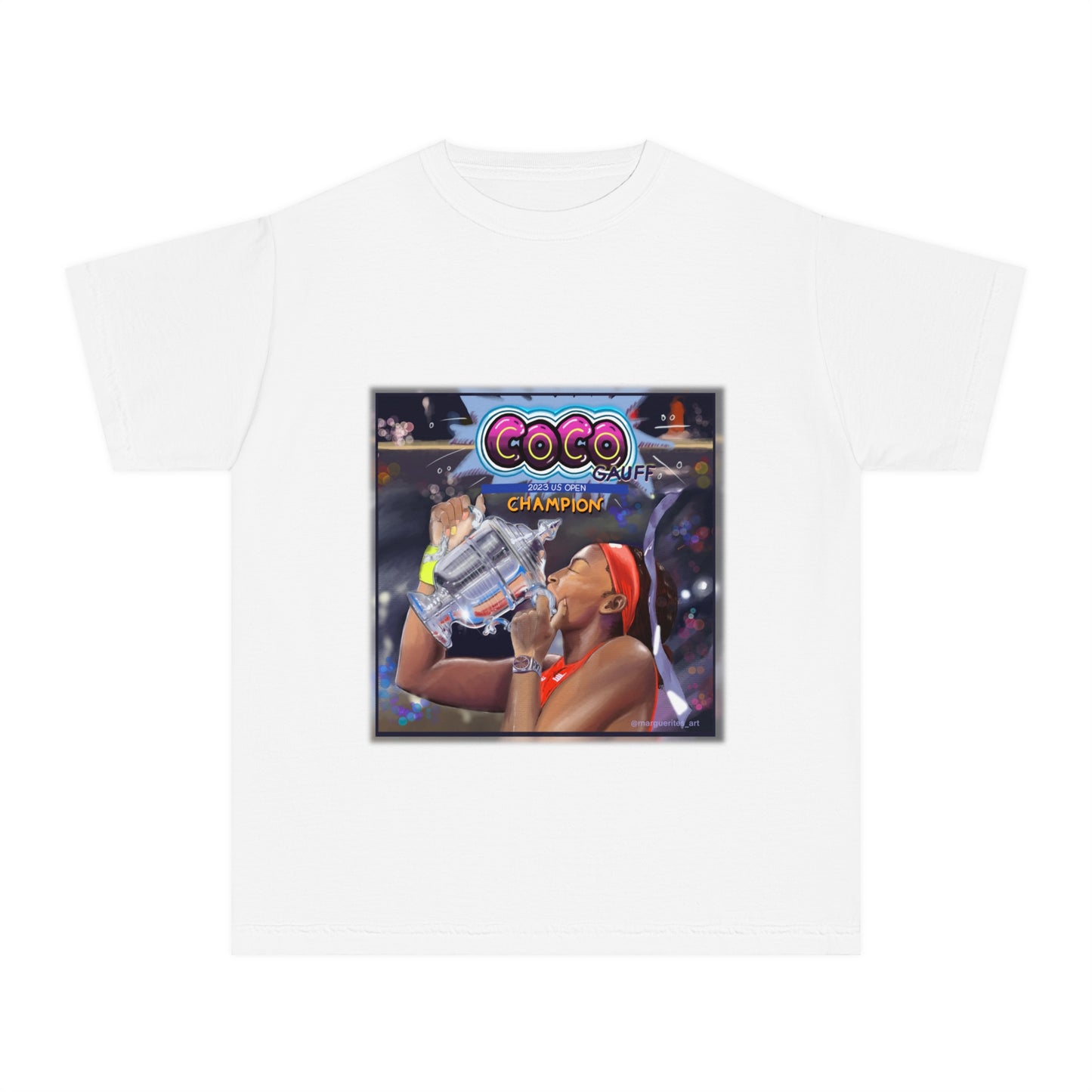 Celebrating Tennis Champ Coco Gauff - Youth Mid-weight Tee
