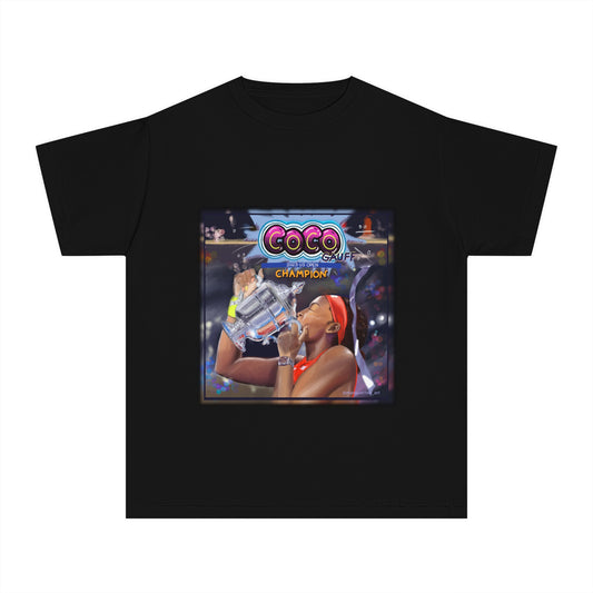 Celebrating Tennis Champ Coco Gauff - Youth Mid-weight Tee