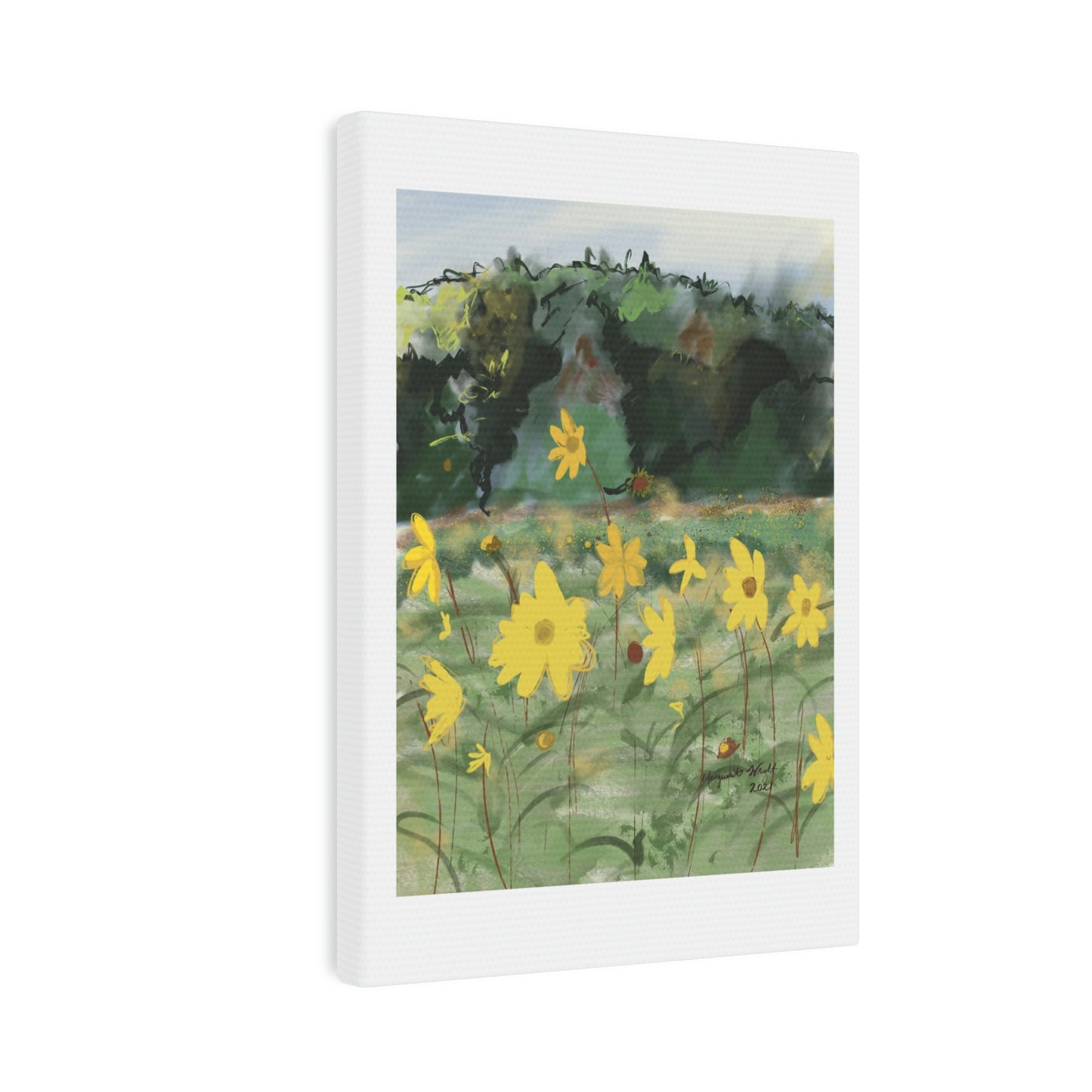 Yellow Wild flowers - Canvas Art