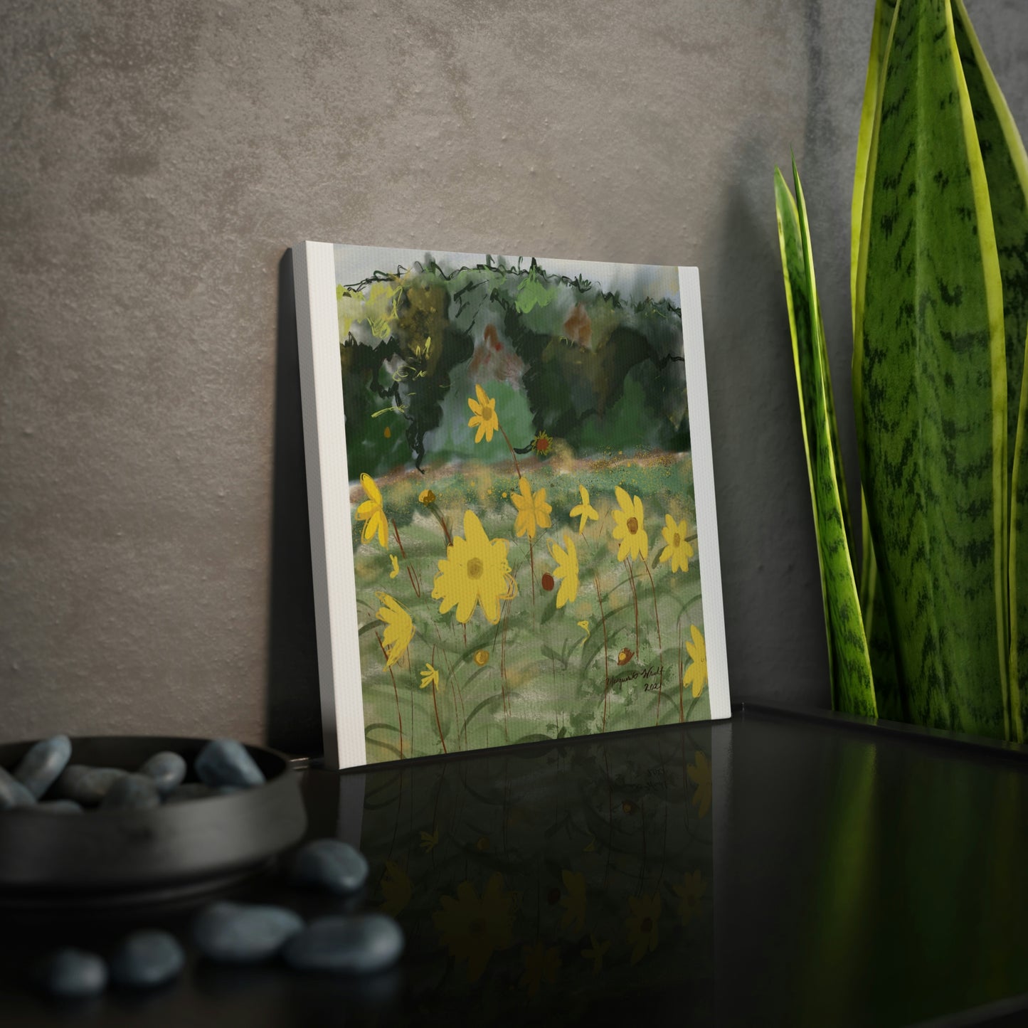 Yellow Wild flowers - Canvas Art