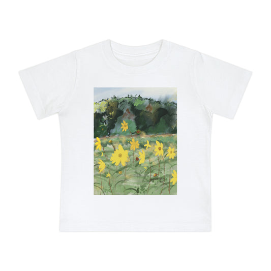 Yellow wild flowers - Baby Short Sleeve T-Shirt